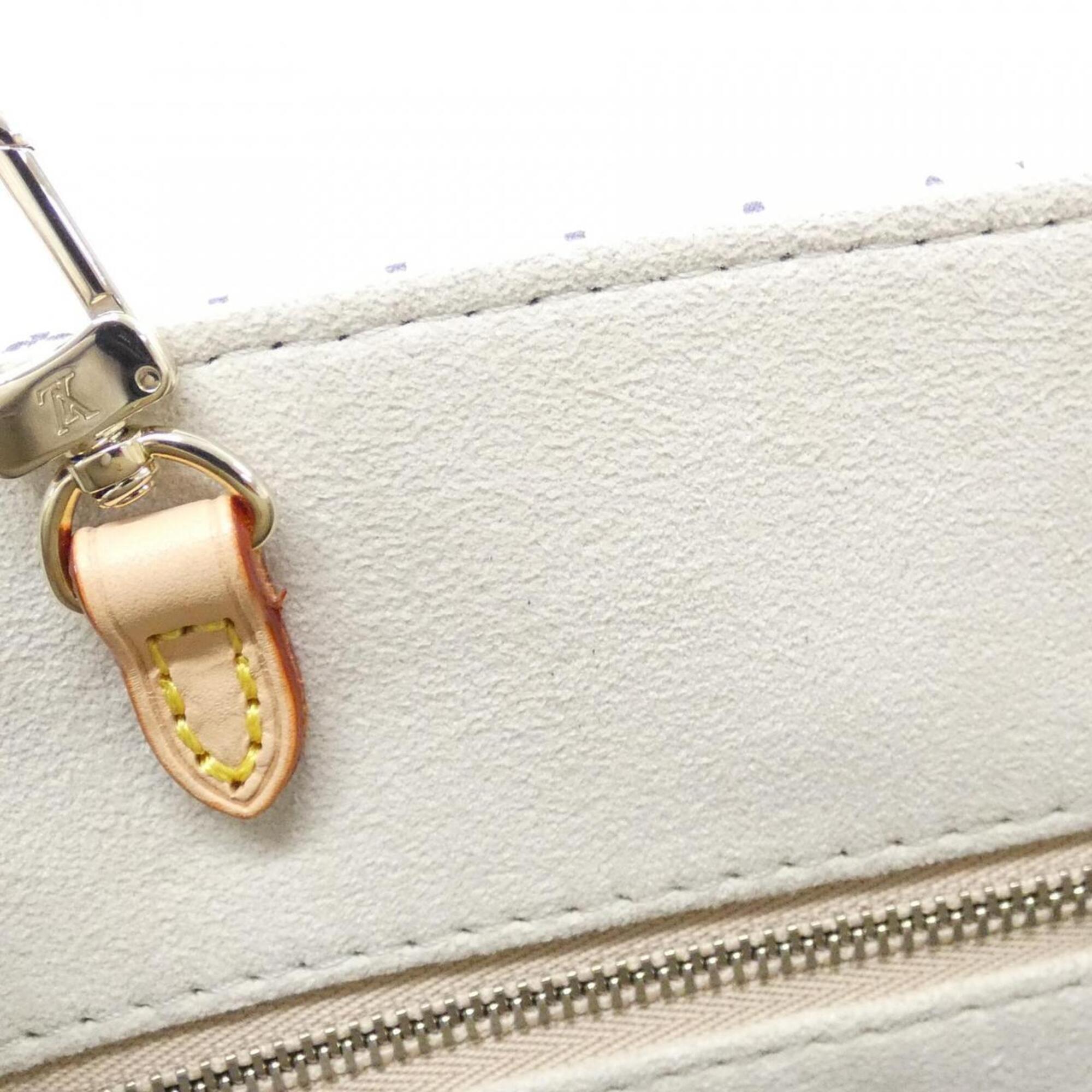 Louis Vuitton Azur Blue White Leather Handbag (Pre-Owned)