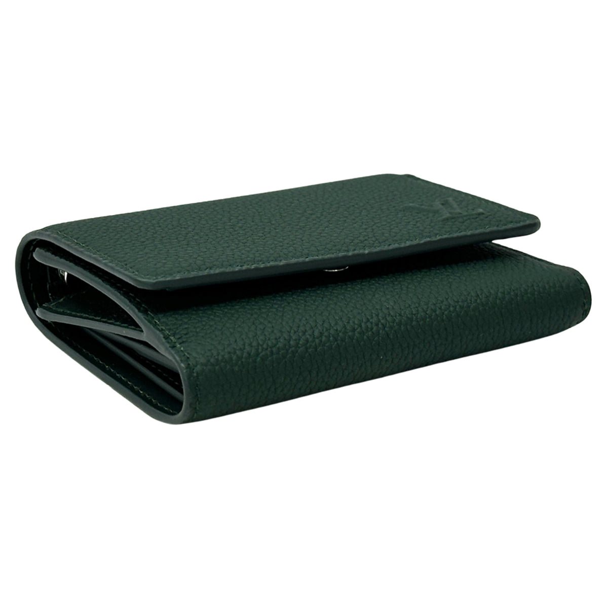 Louis Vuitton Green Leather Wallet (Tri-Fold) (Pre-Owned)