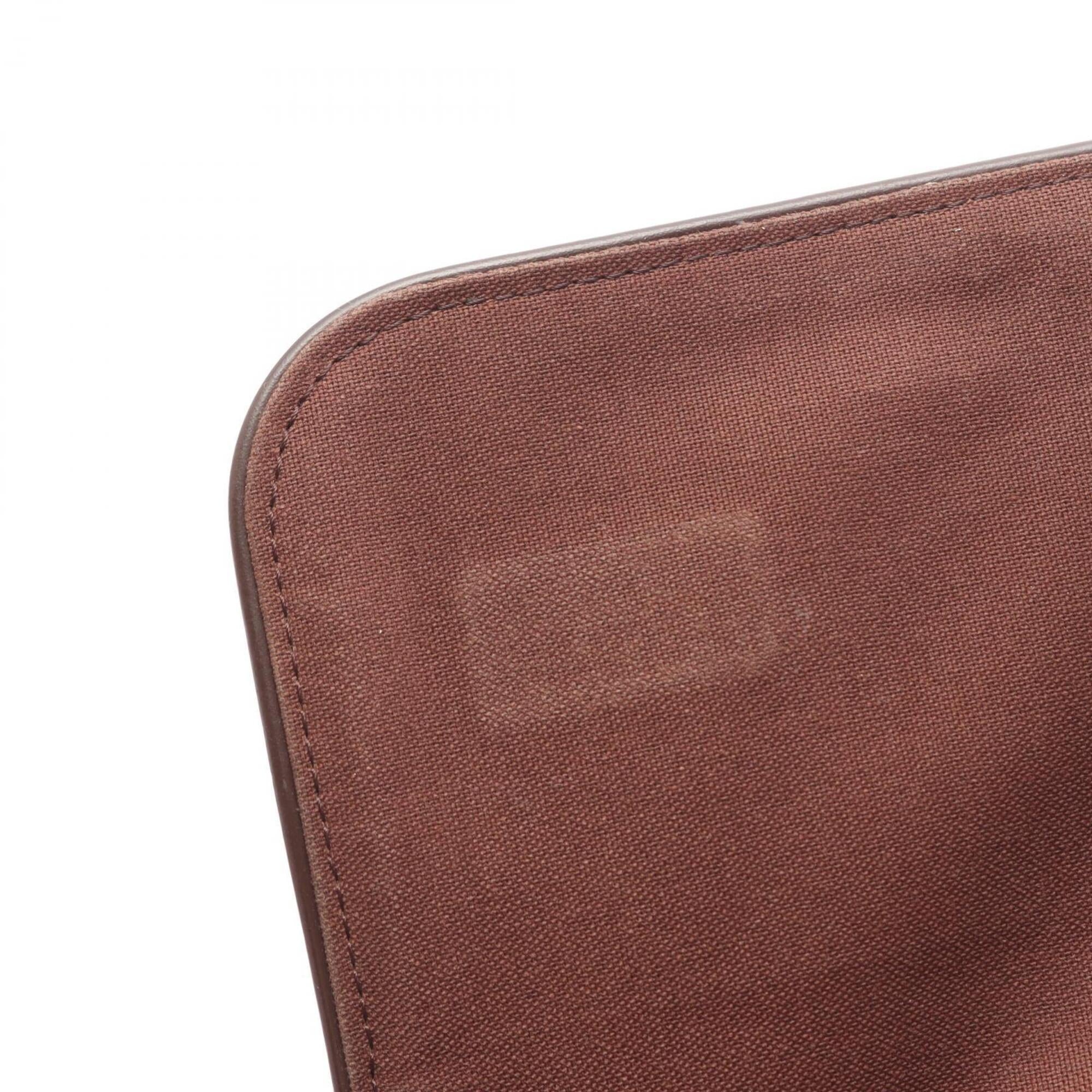 Louis Vuitton Brown Coated Canvas Leather Shoulder Bag (Pre-Owned)