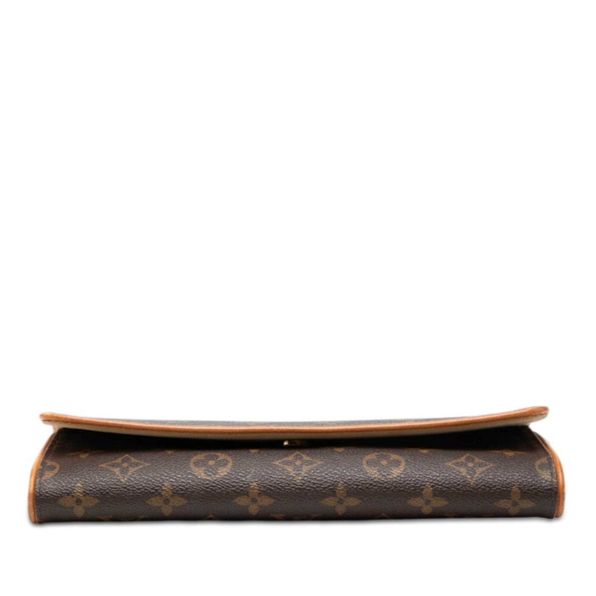 Louis Vuitton Brown Pvc Leather Pochette Shoulder Bag (Pre-Owned)