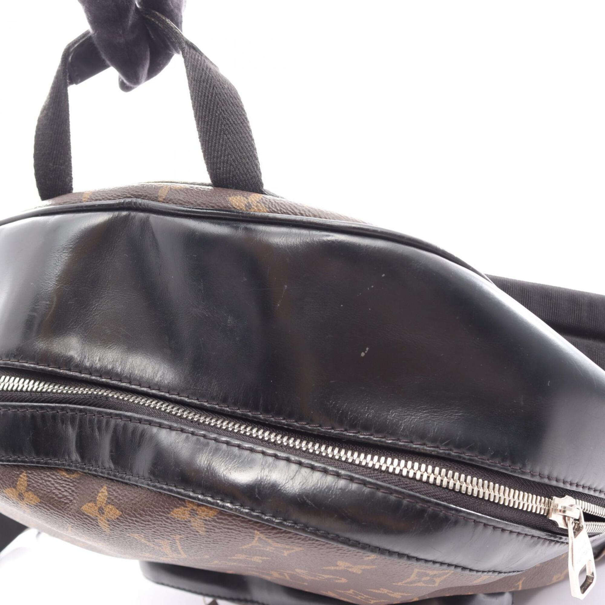 Louis Vuitton Black Brown Monogram Macassar Coated Canvas Leather Backpack (Pre-Owned)