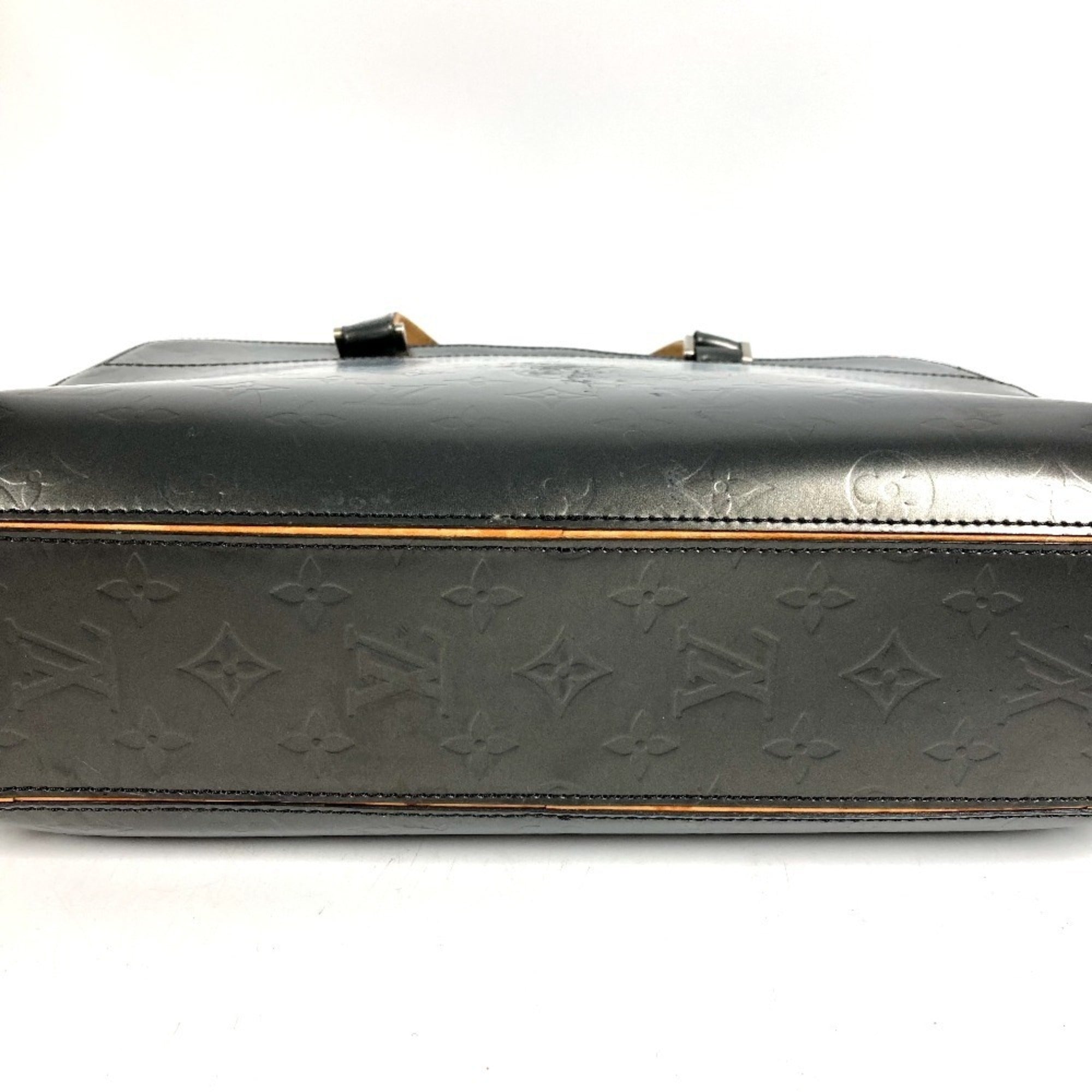 Louis Vuitton Navy Monogram Mat Leather Briefcase Tote Bag (Pre-Owned)