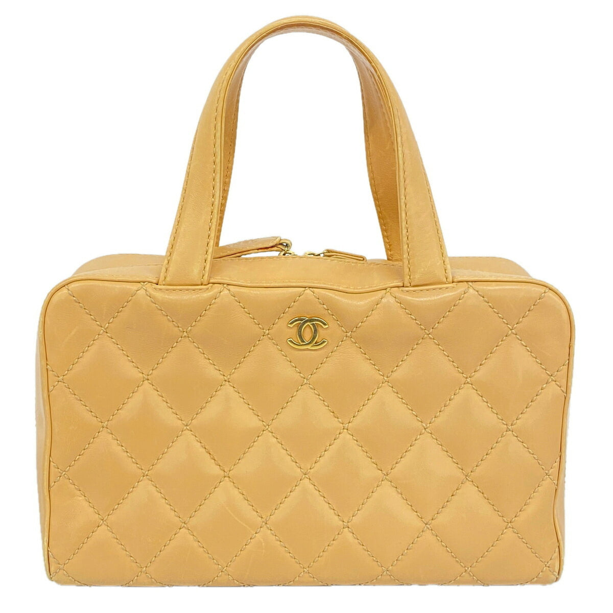 Chanel Beige Leather Handbag (Pre-Owned)