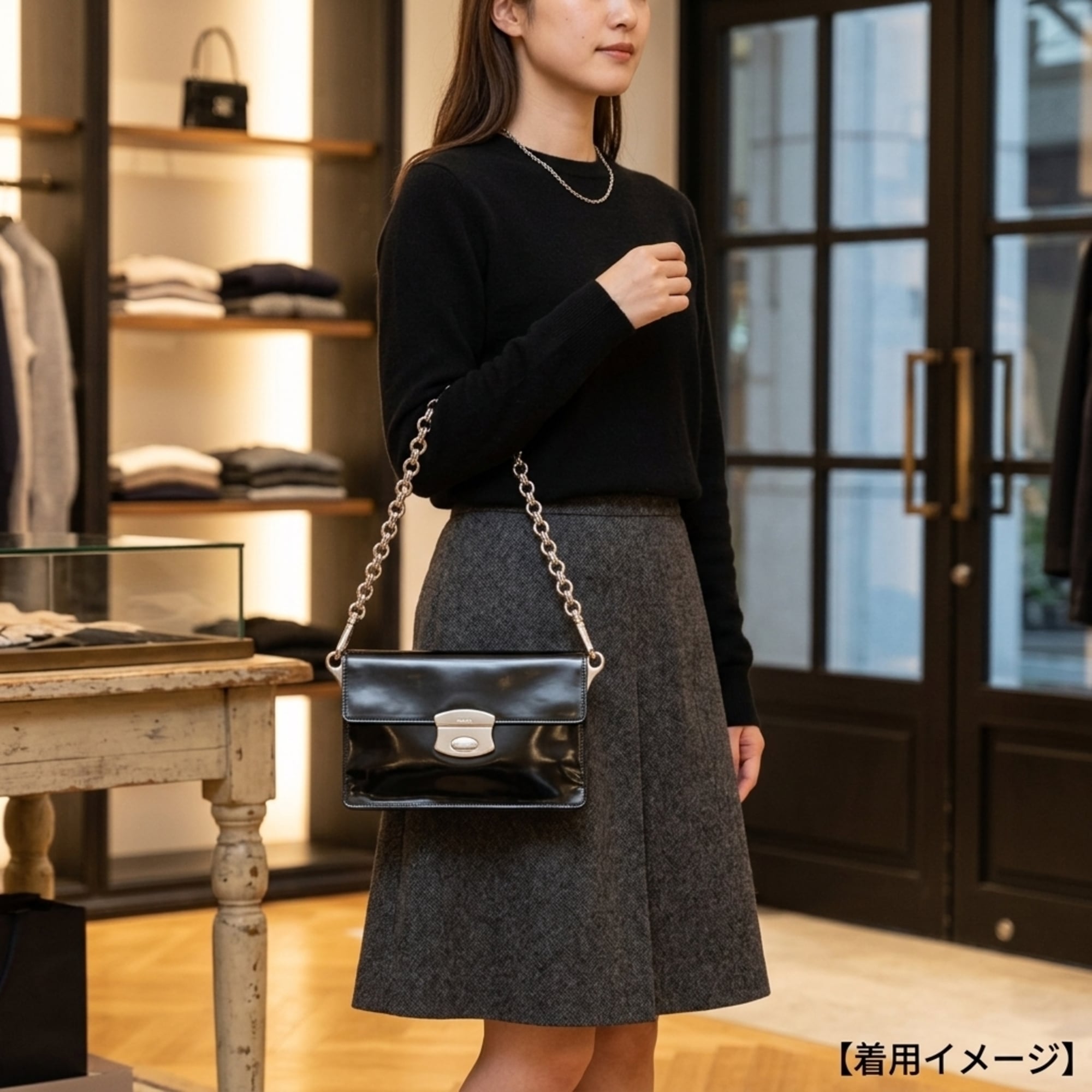 Prada Black Nero Leather Shoulder Bag (Pre-Owned)