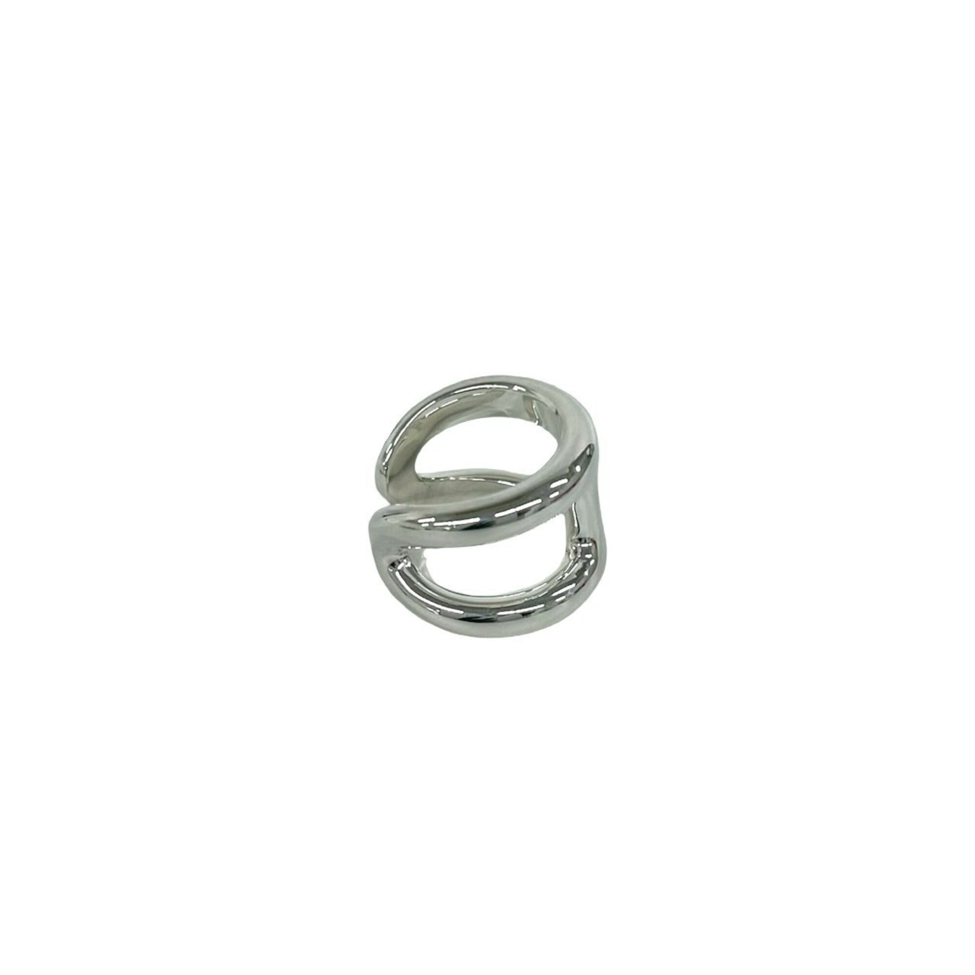 Hermes Silver Silver 925 Band Ring (Pre-Owned)