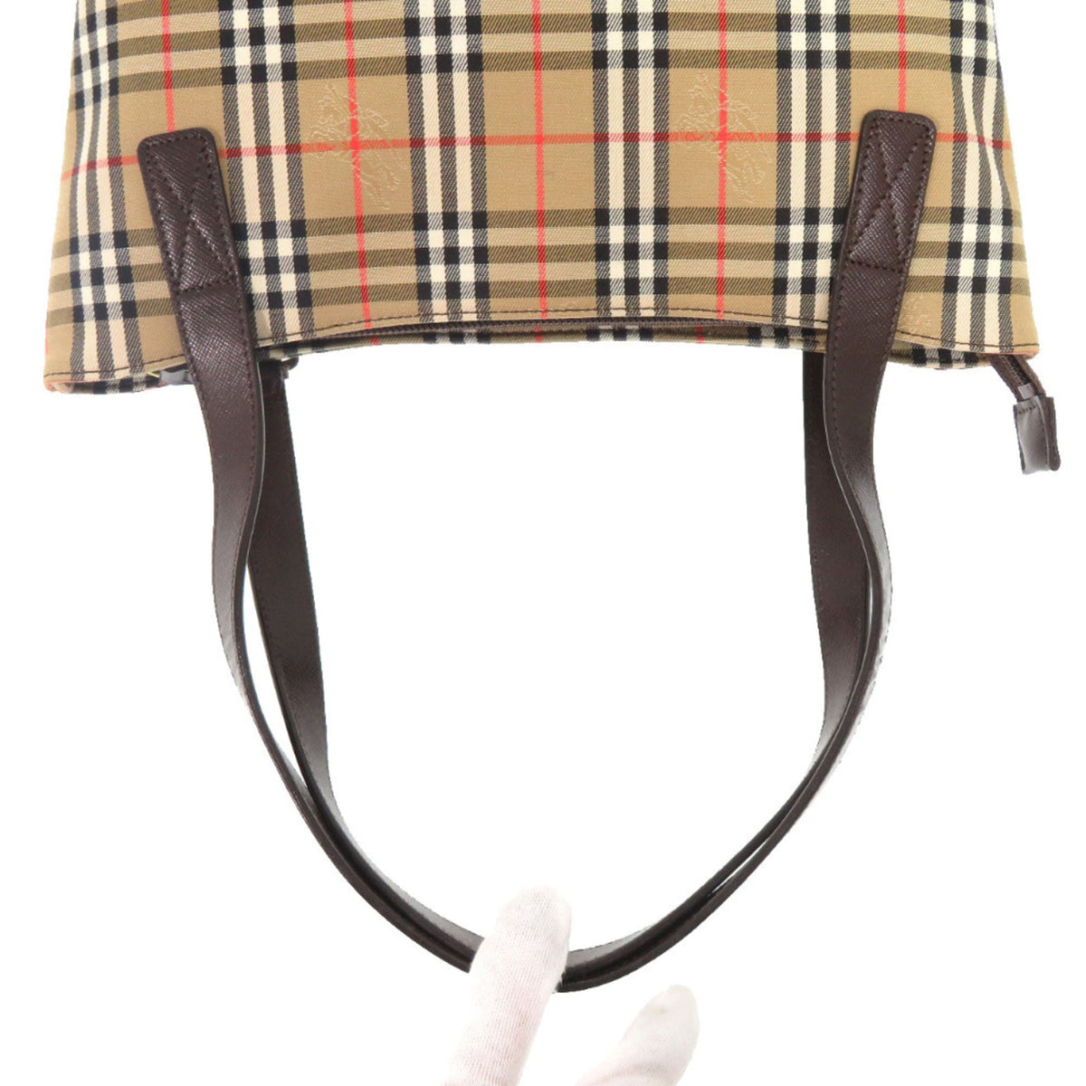 Burberry Brown Canvas Leather Handbag (Pre-Owned)