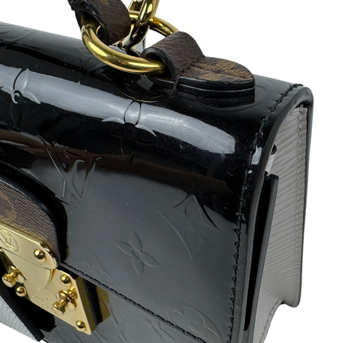 Louis Vuitton Monogram Noir Monogram Vernis Monogram Handbag Shoulder Bag (Pre-Owned)