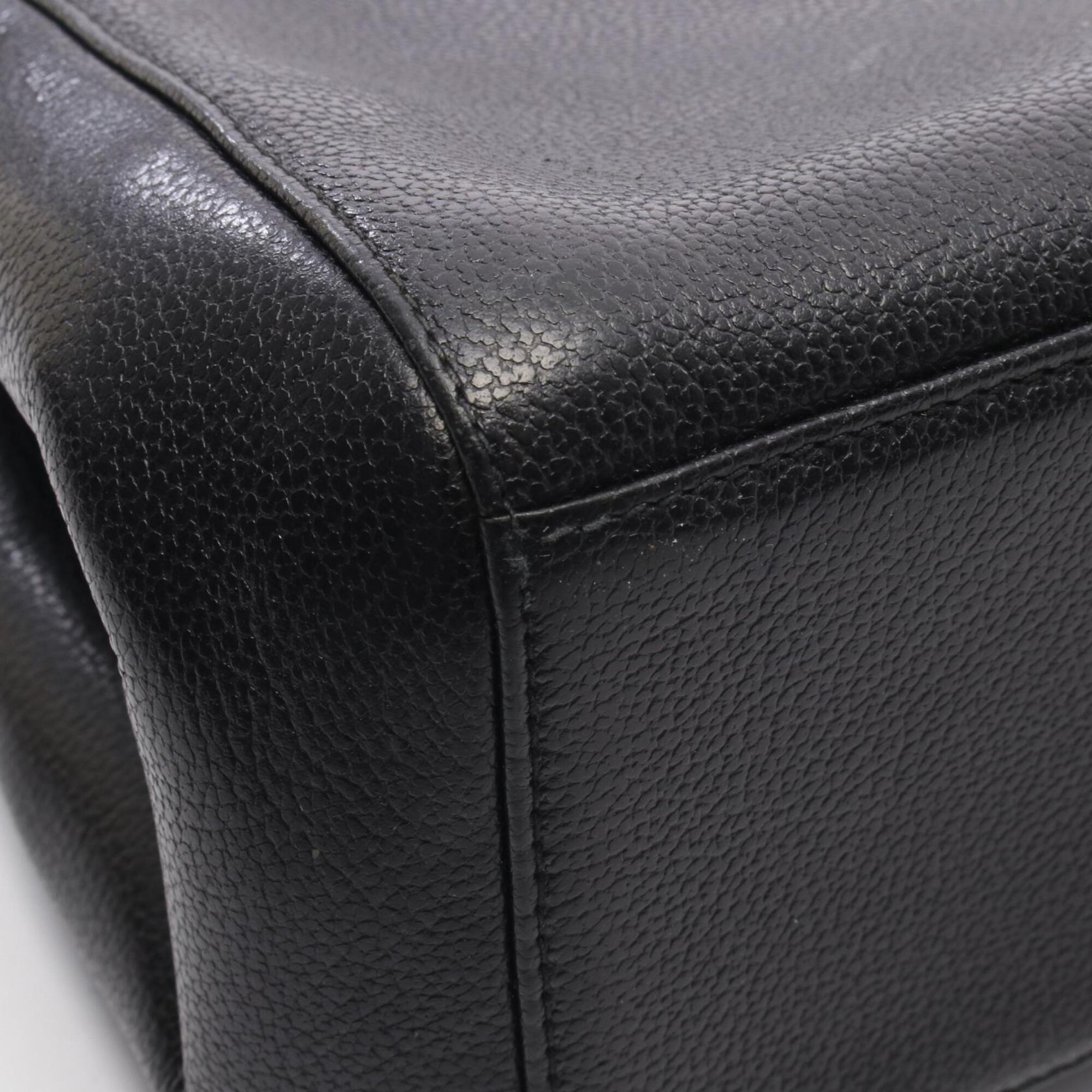 Chanel Black Grained Calfskin Handbag Shoulder Bag (Pre-Owned)