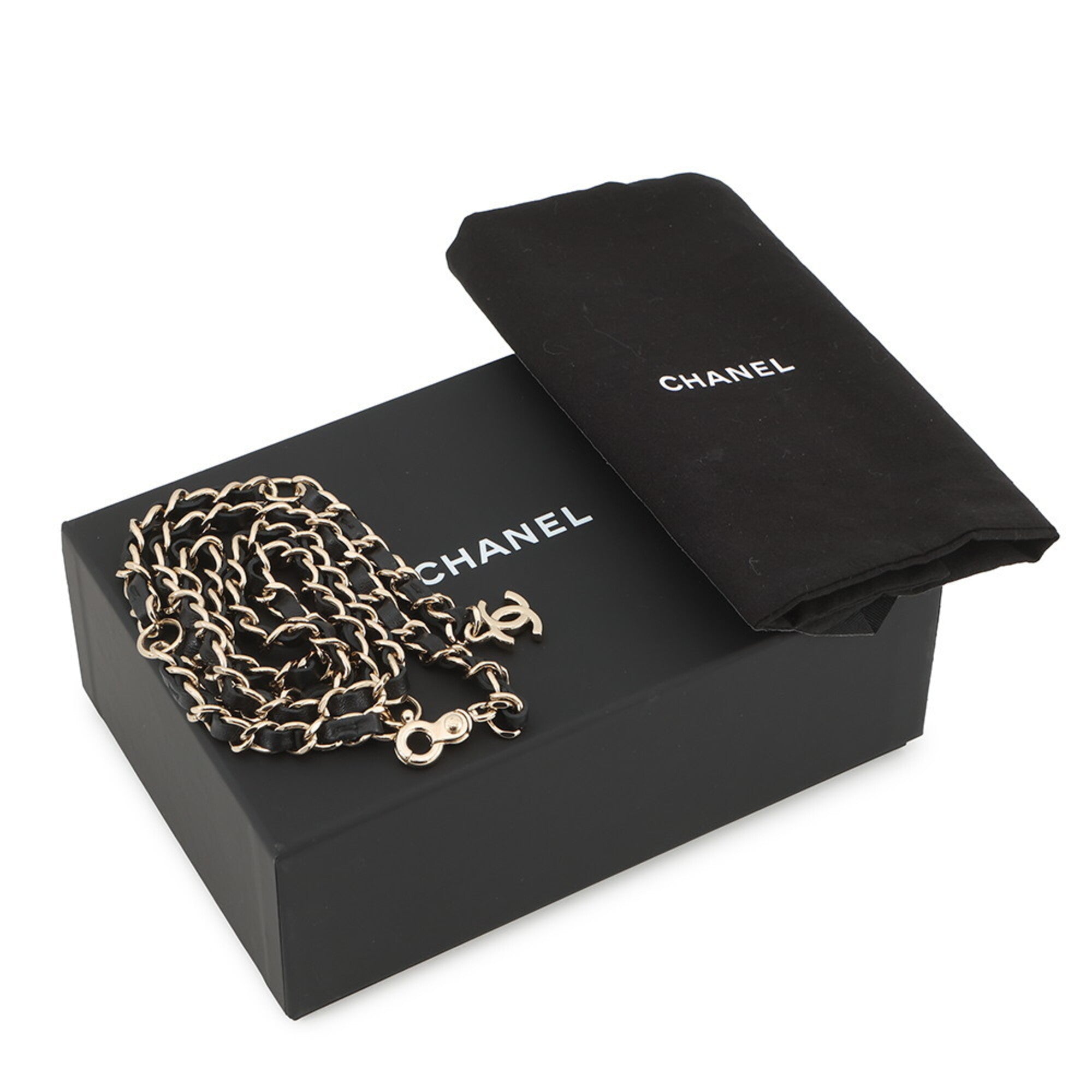 Chanel Matelasse Black Leather Fanny Pack (Pre-Owned)