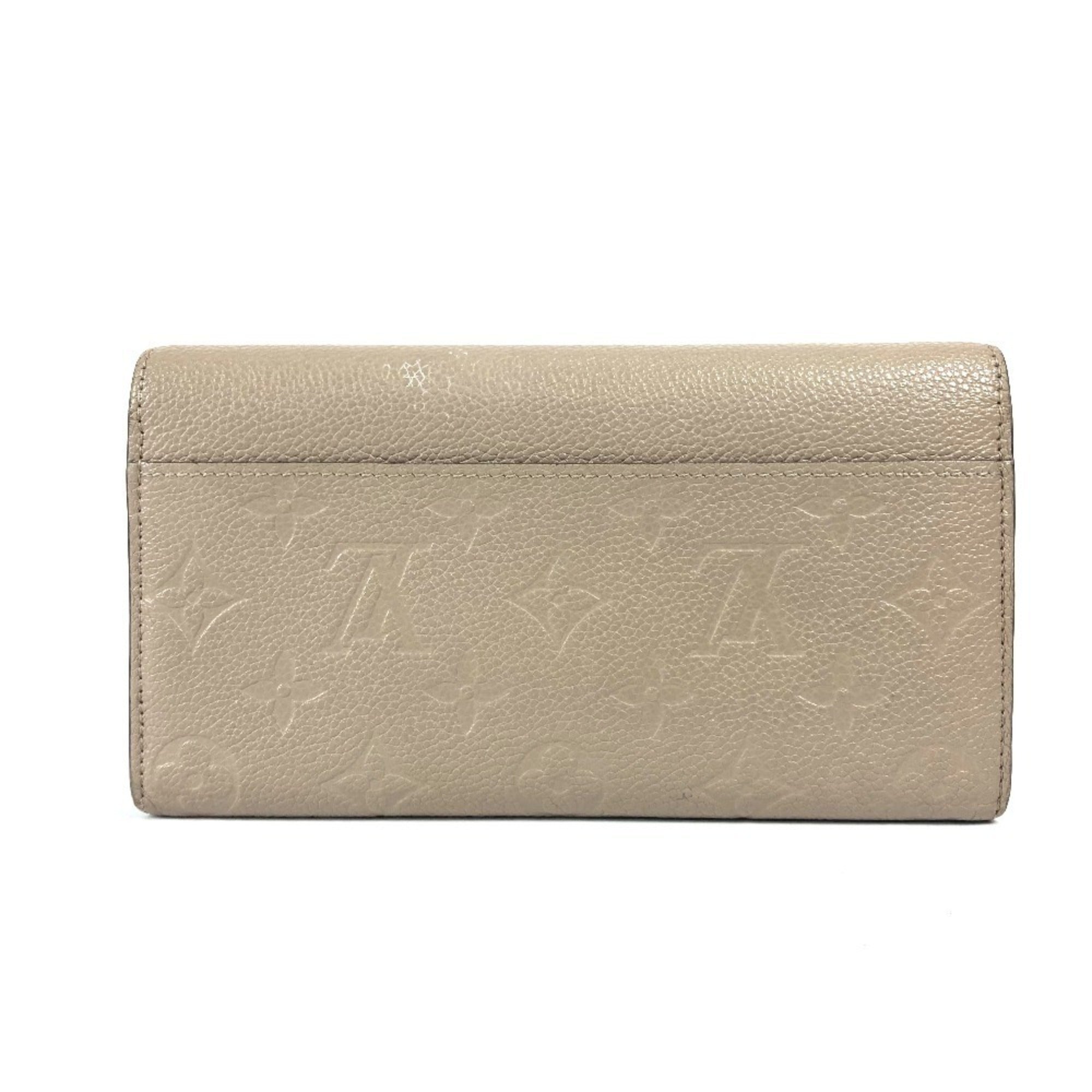 Louis Vuitton Beige Tourterelle Monogram Empreinte Long Wallet (Bi-Fold) (Pre-Owned)
