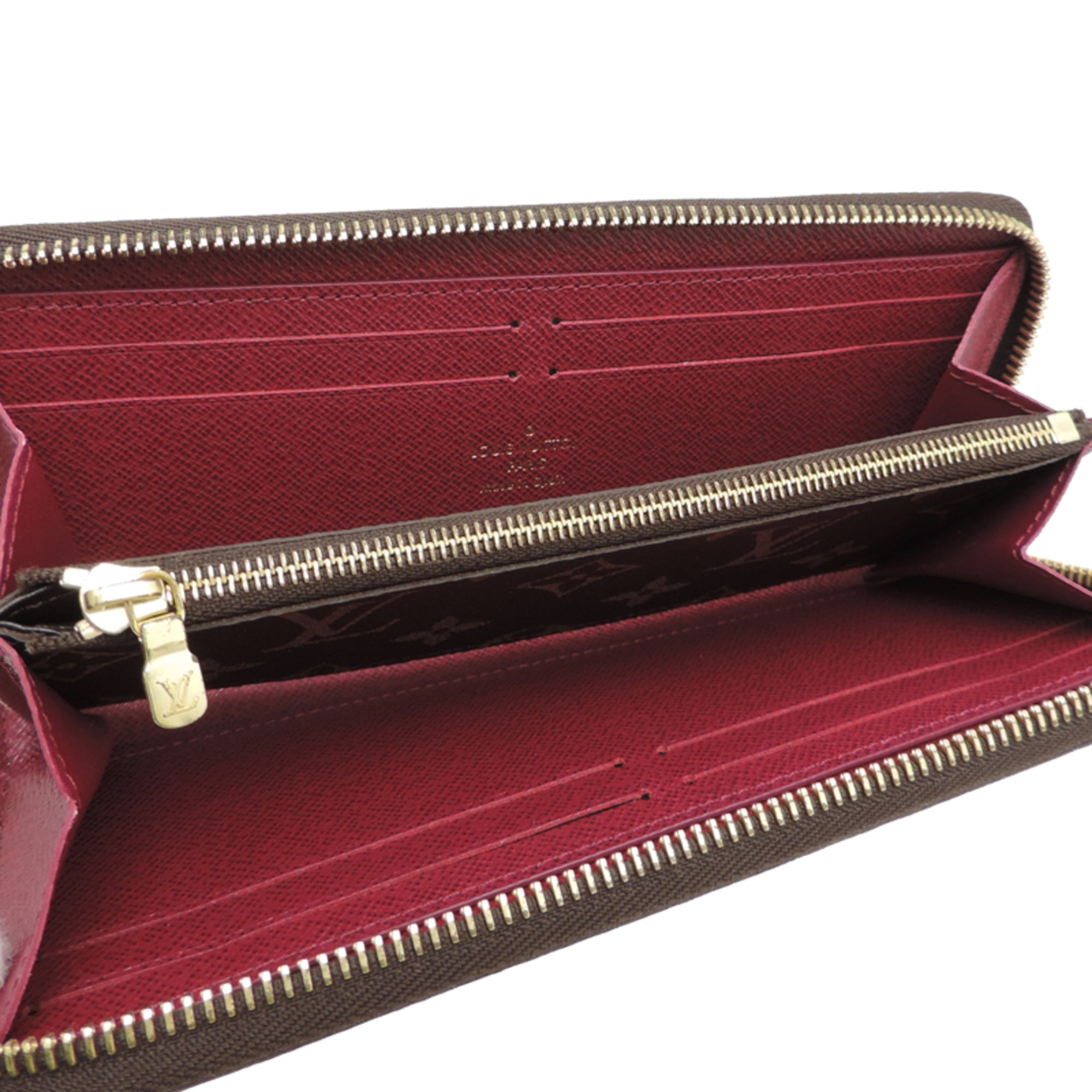 Louis Vuitton Brown Fuchsia Monogram Pink Monogram Long Wallet (Bi-Fold) (Pre-Owned)