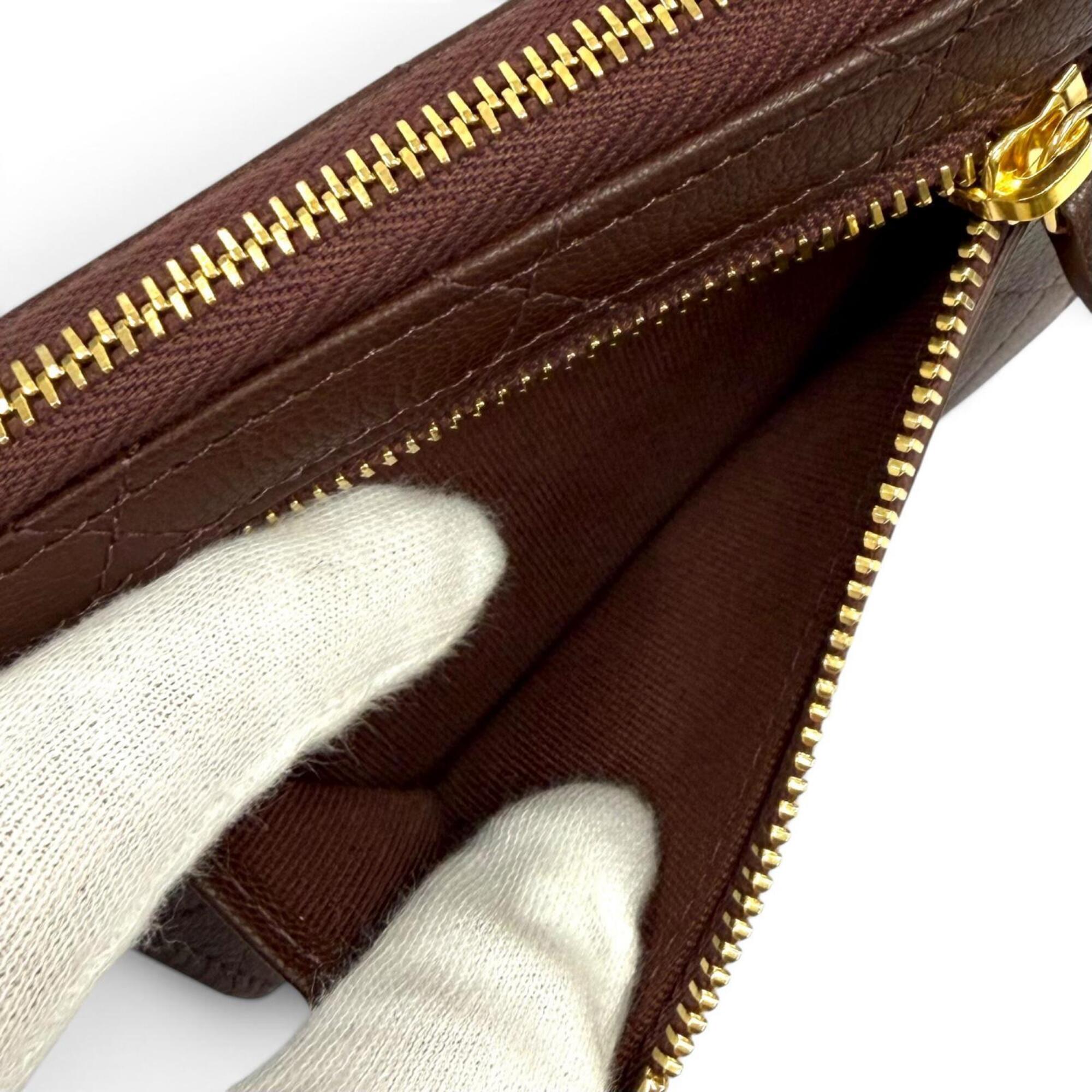Chanel Brown Leather Wallet (Bi-Fold) (Pre-Owned)