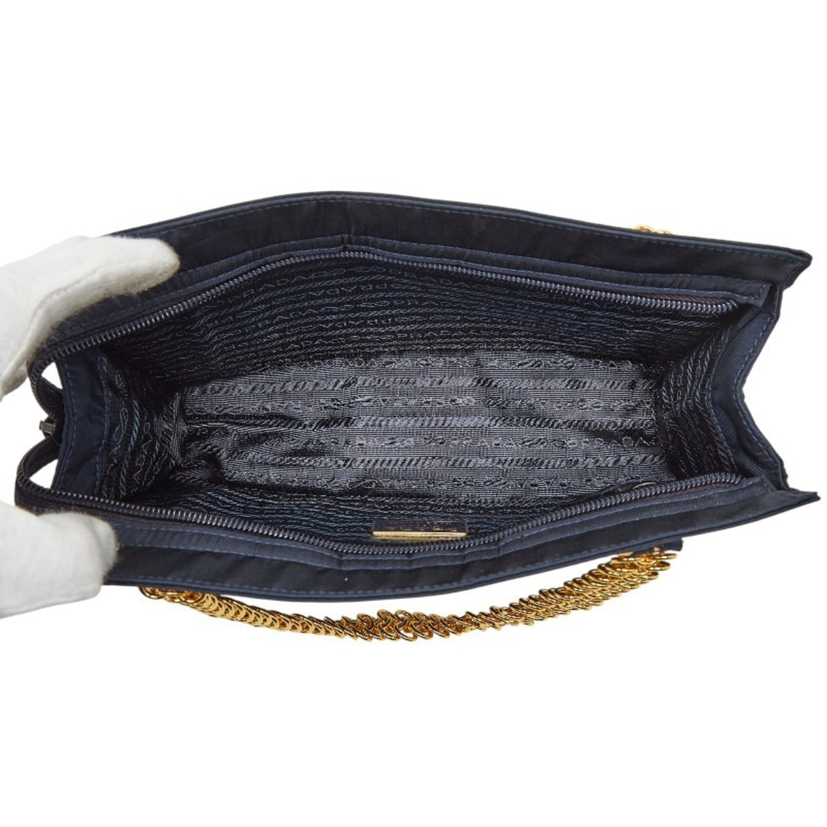 Prada Navy Nylon Handbag (Pre-Owned)