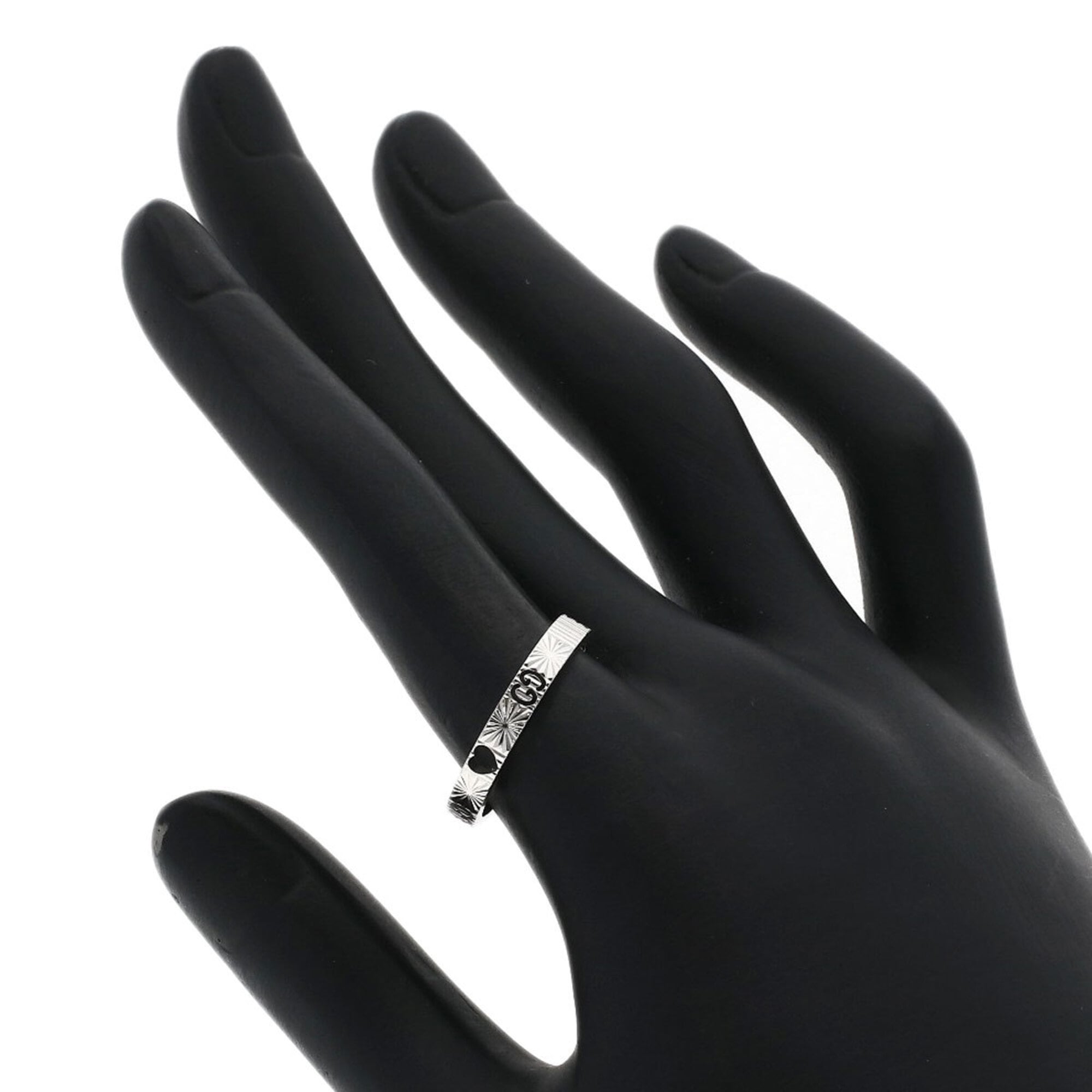 Gucci Icon White Gold (18K) Band Ring (Pre-Owned)
