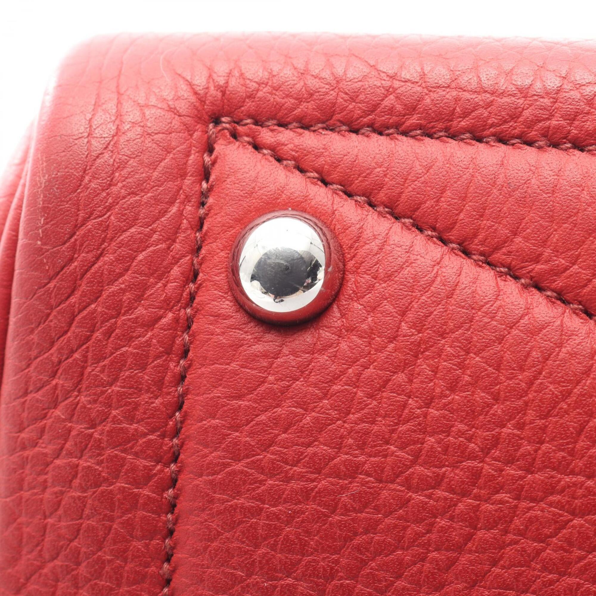 Hermes Bordeaux Rouge Casaque Taurillon Clemence Leather Handbag (Pre-Owned)