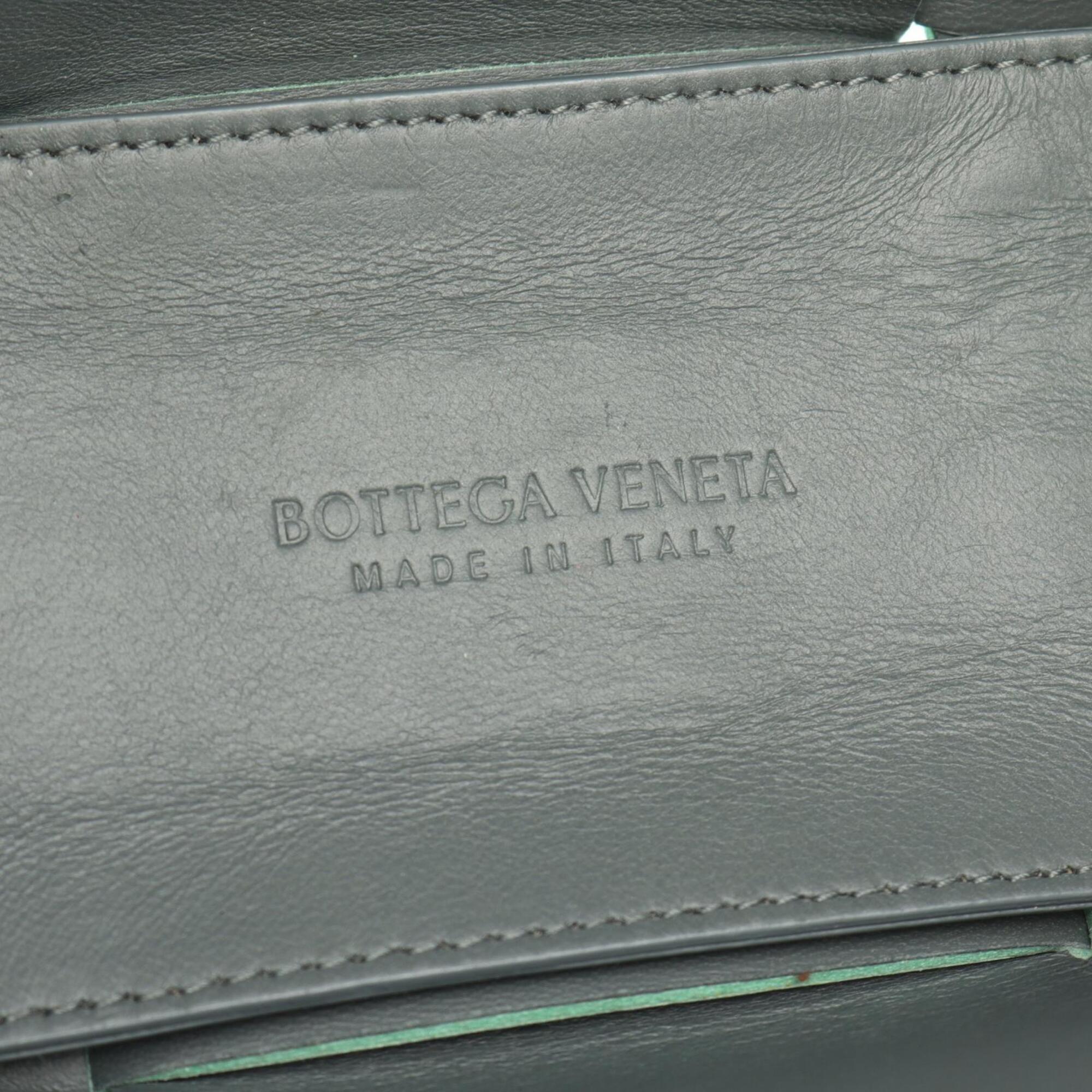 Bottega Veneta Green Leather Handbag Pouch Tote Bag (Pre-Owned)