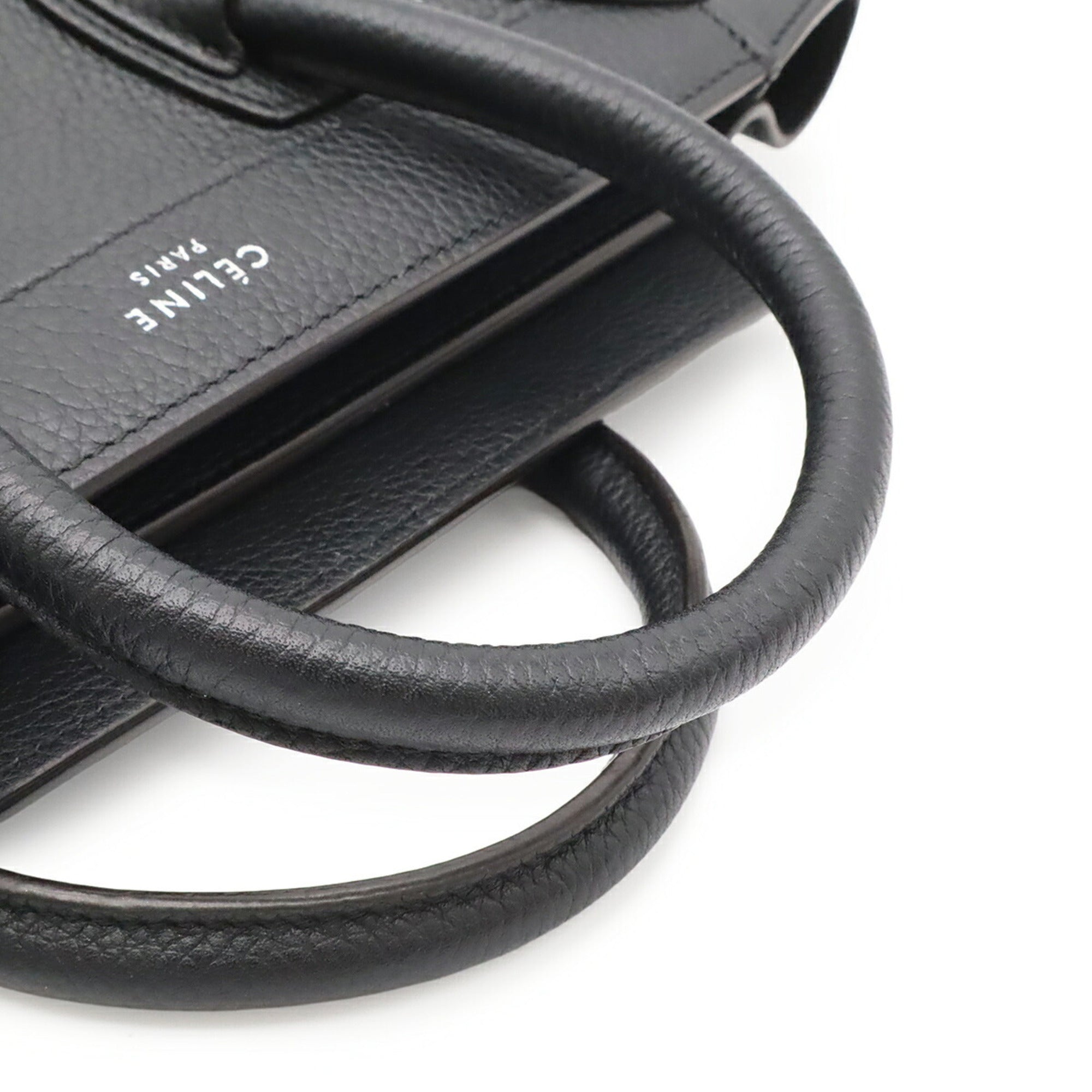 Celine Black Leather Handbag Shoulder Bag (Pre-Owned)