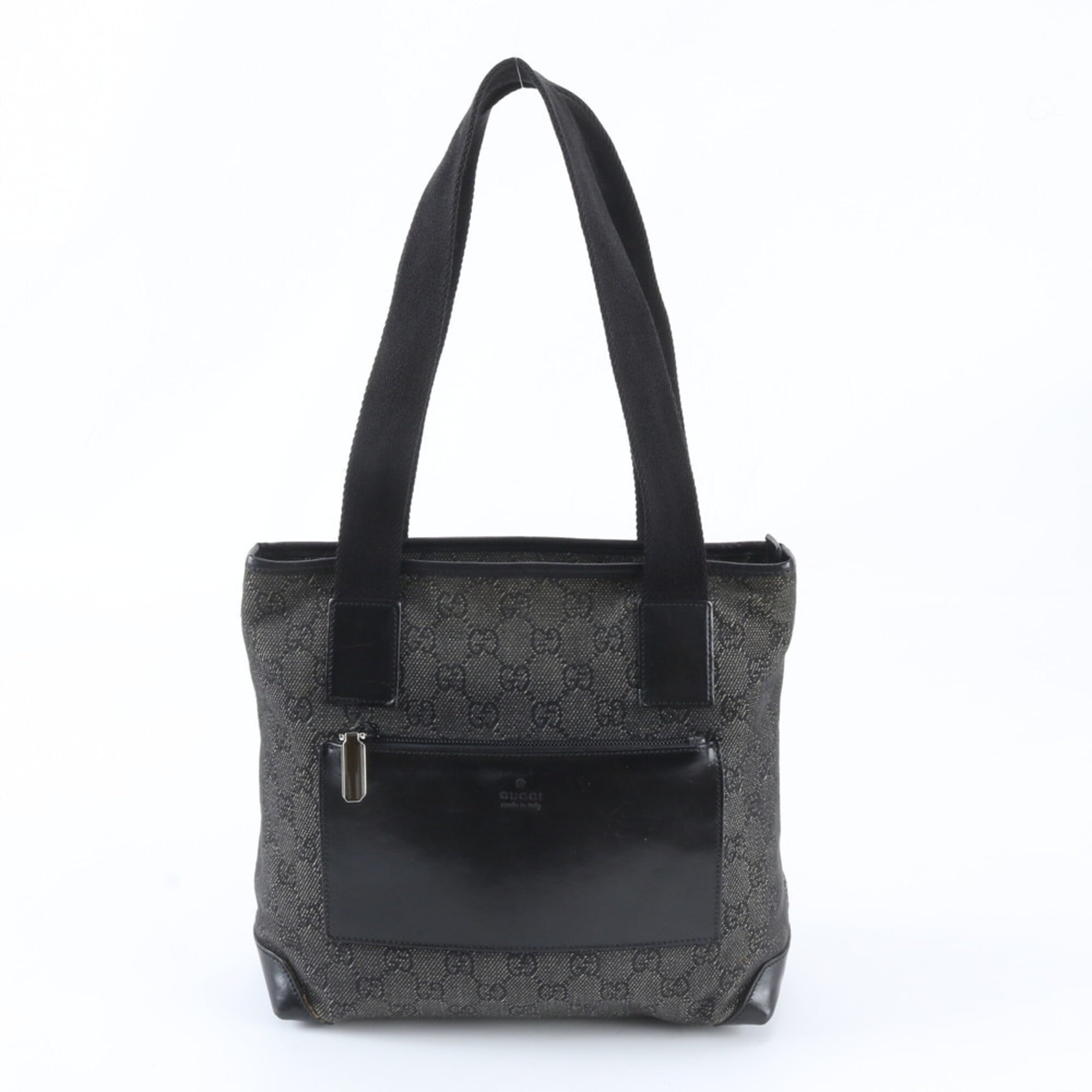 Gucci Gg Canvas Black Gg Canvas Handbag Tote Bag (Pre-Owned)