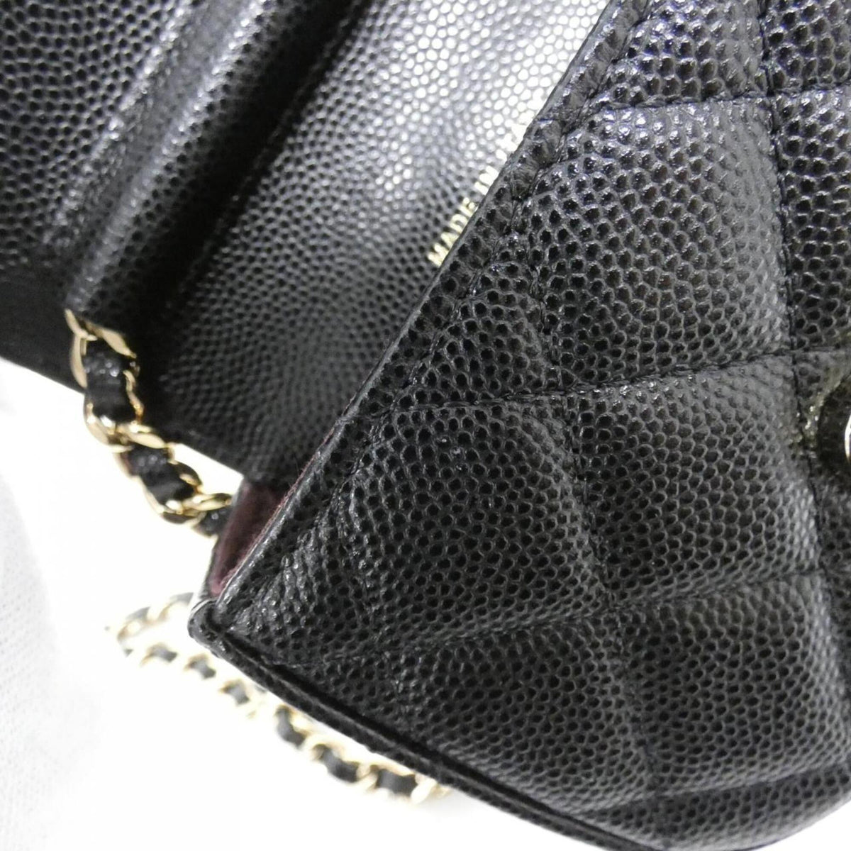 Chanel Black Grained Calfskin Handbag Shoulder Bag (Pre-Owned)