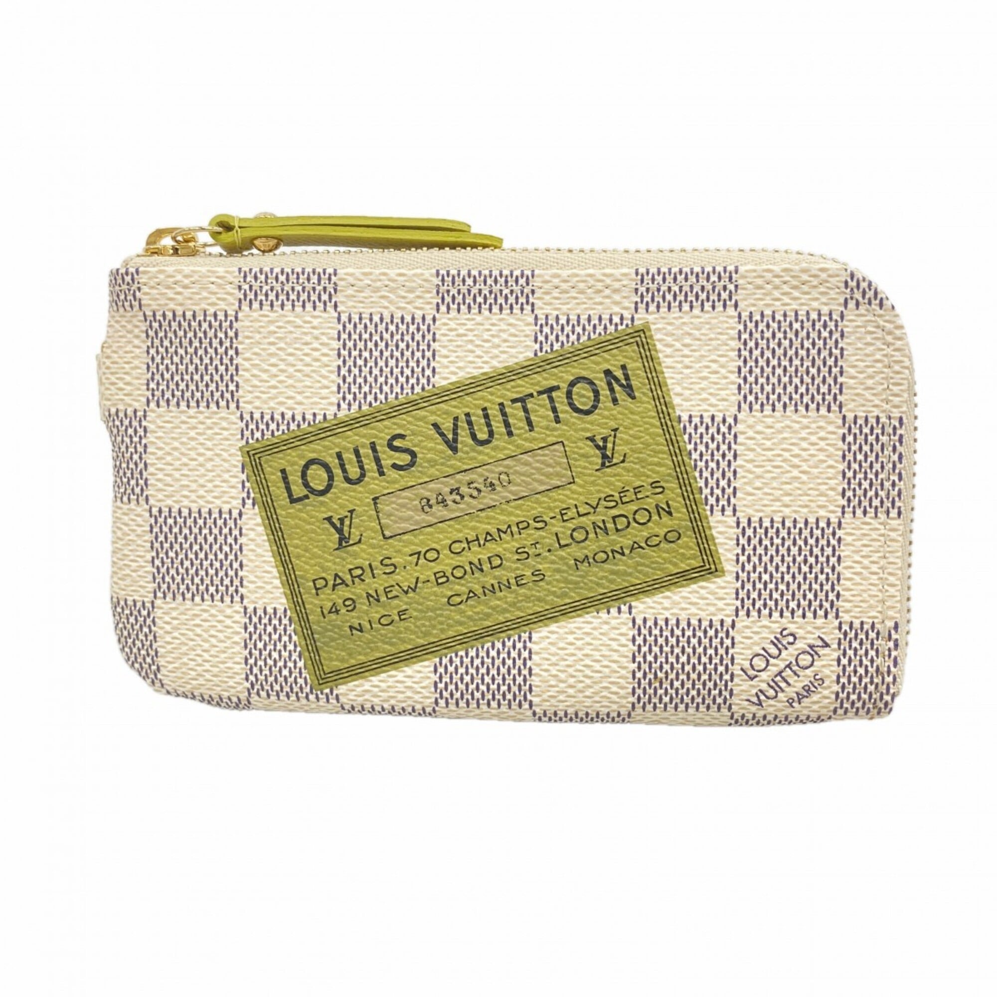 Louis Vuitton Green White Coin Purse/Coin Case (Pre-Owned)