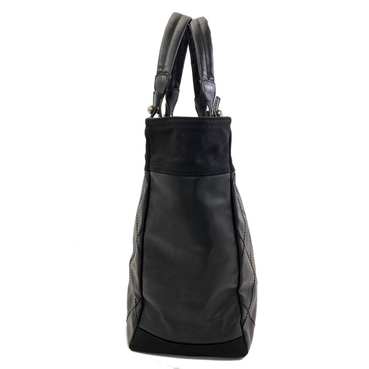 Chanel Black Coated Canvas Tote Bag (Pre-Owned)
