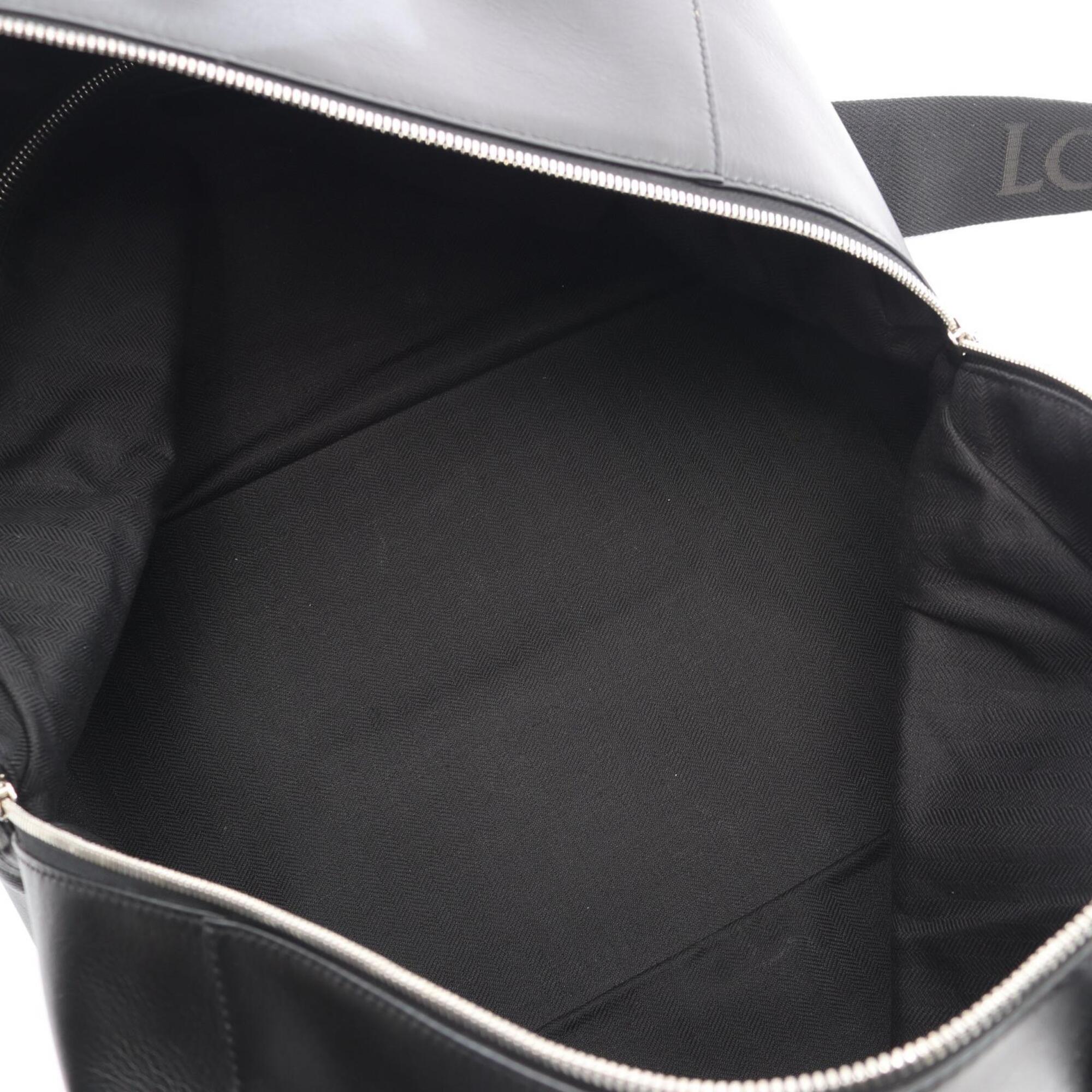 Loewe Black Leather Boston Bag Handbag (Pre-Owned)