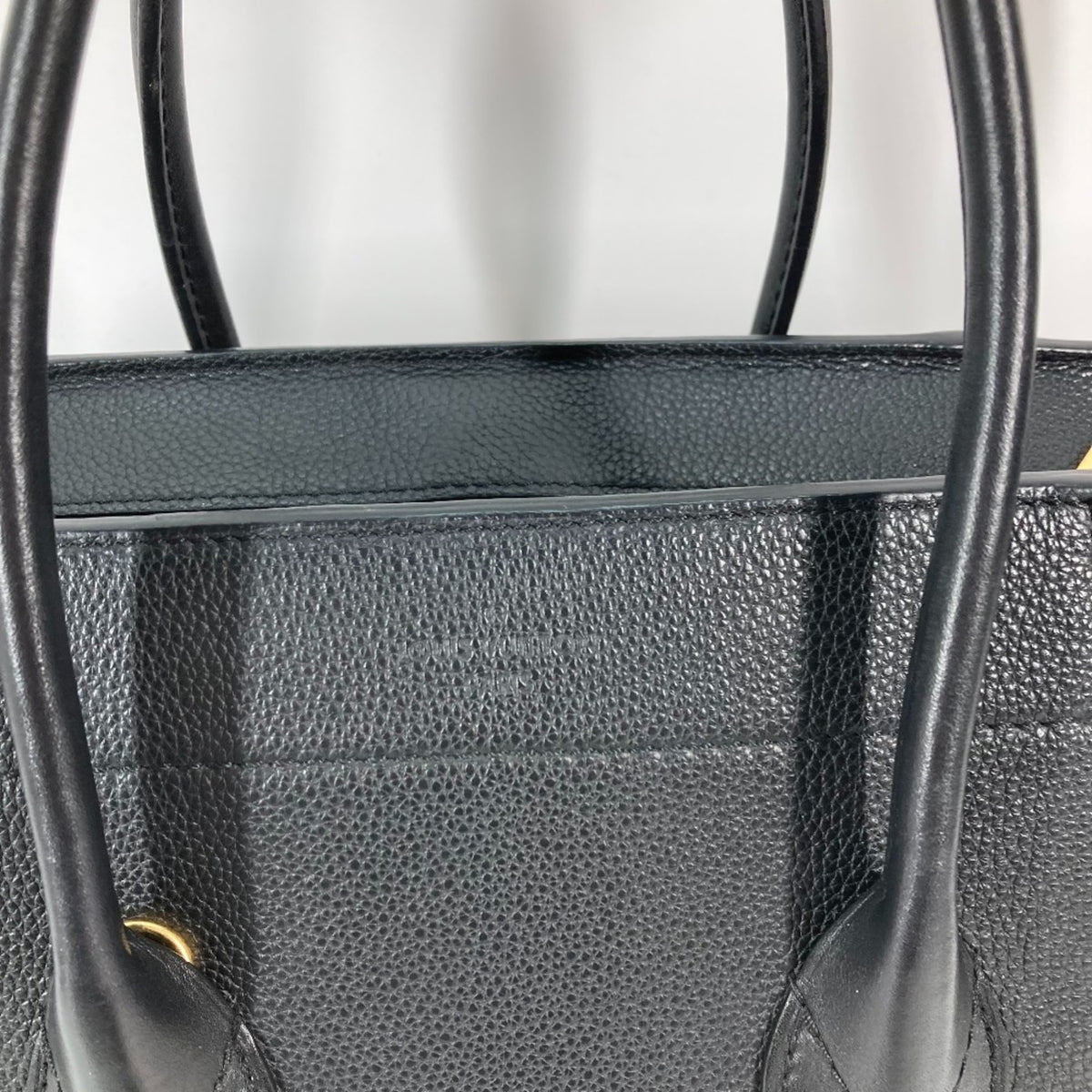 Louis Vuitton Black Noir Leather Handbag Shoulder Bag Tote Bag (Pre-Owned)
