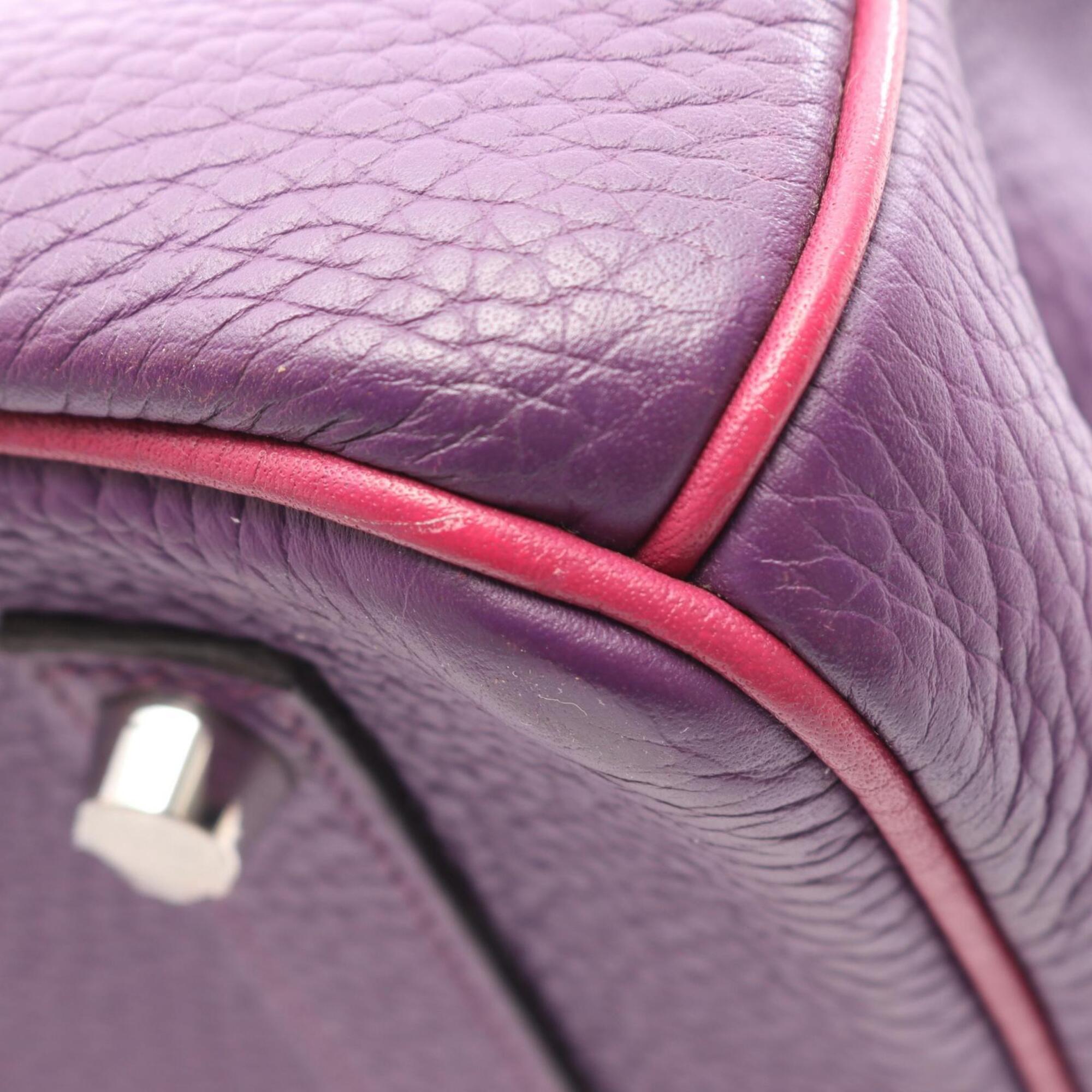 Hermes Anemone Pink Purple Tosca Togo Leather Handbag (Pre-Owned)