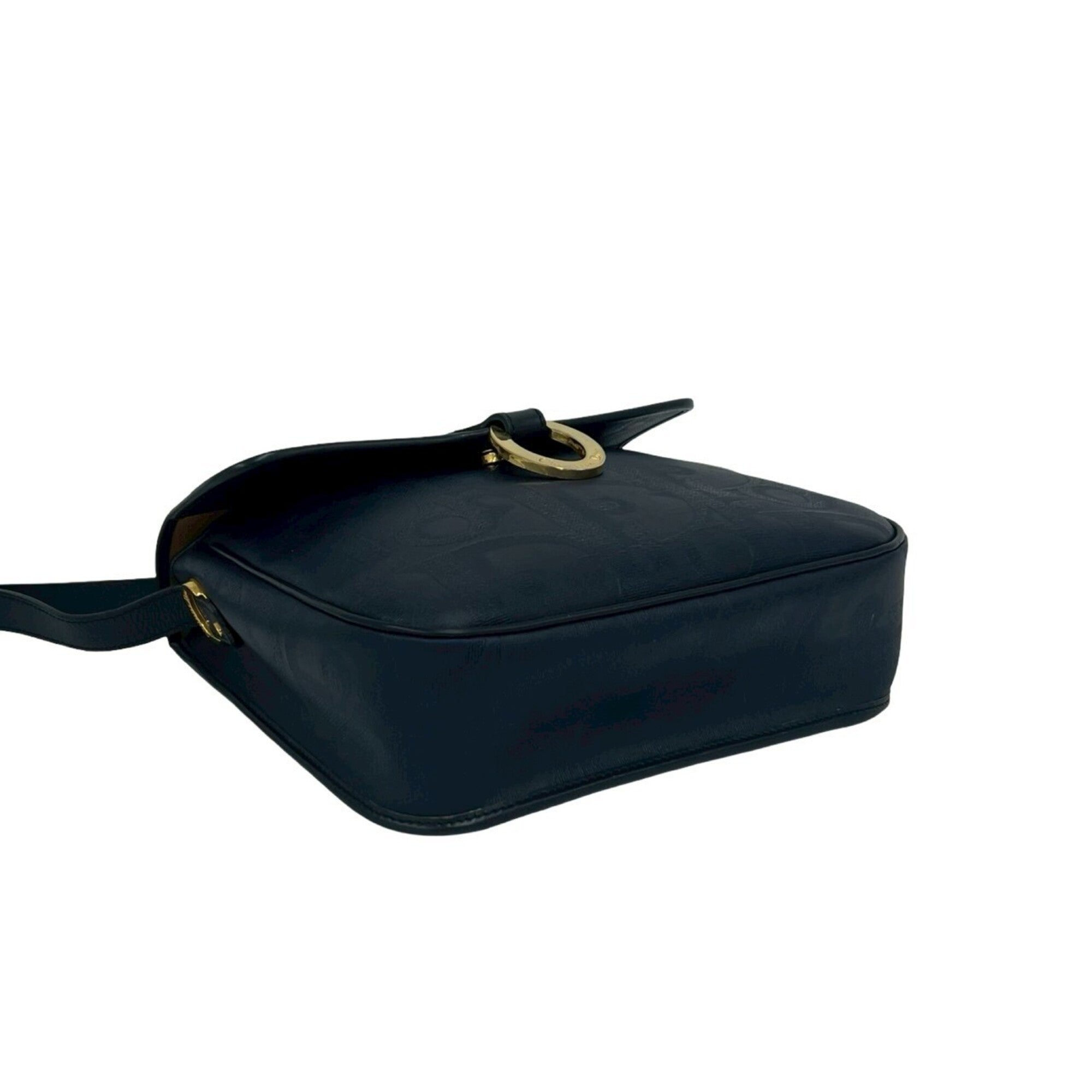 Christian Dior Navy Leather Pvc Pochette Shoulder Bag (Pre-Owned)