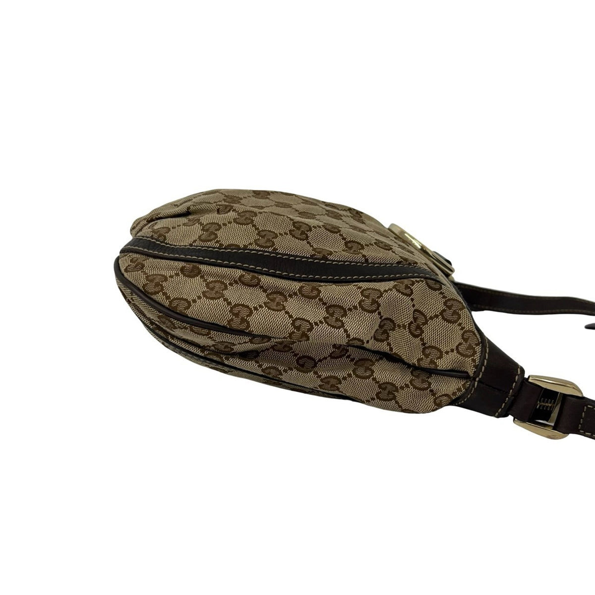 Gucci Brown Canvas Leather Crossbody Bag Shoulder Bag (Pre-Owned)