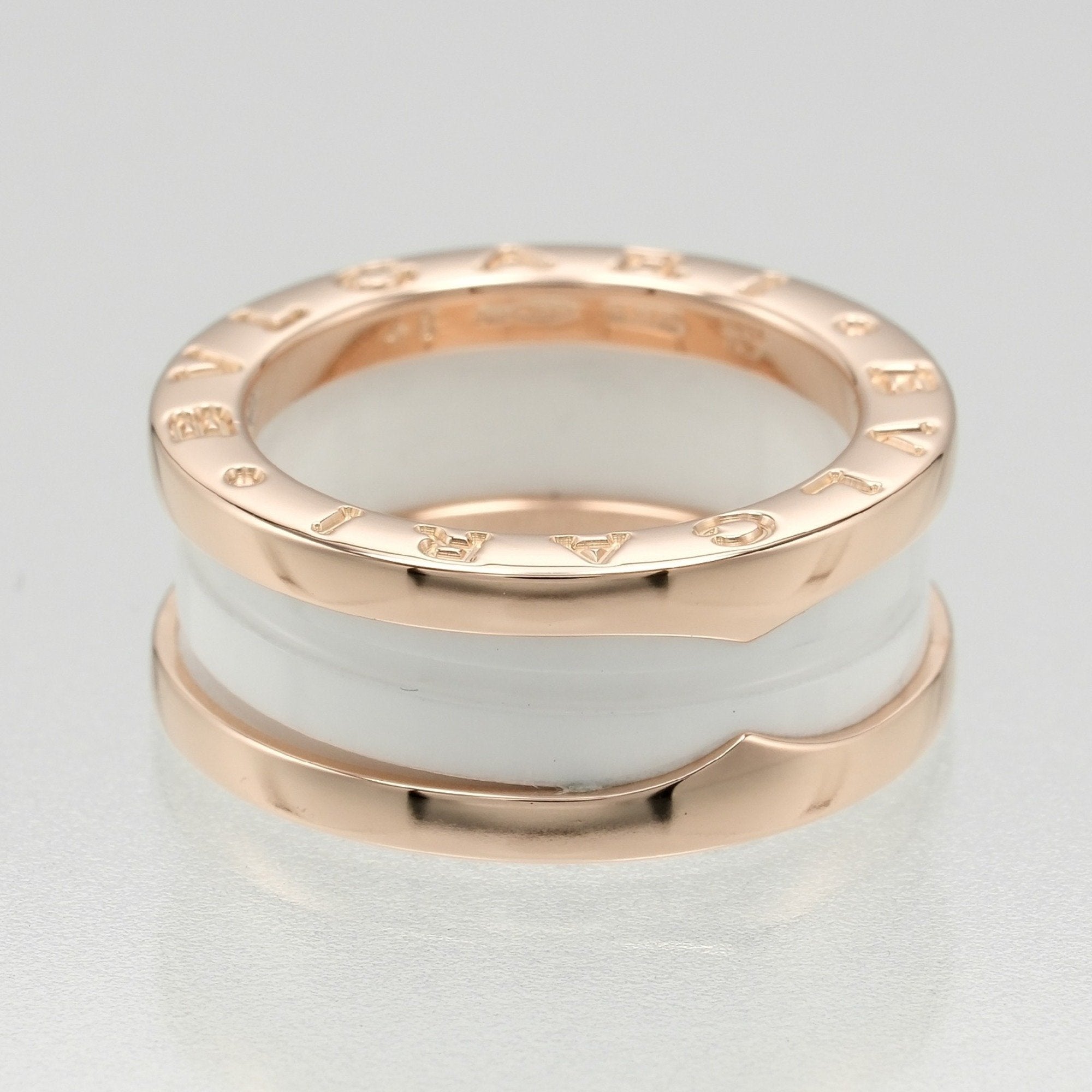 Bvlgari B.Zero1 Pink Gold Ceramic Pink Gold (18K) Band Ring (Pre-Owned)