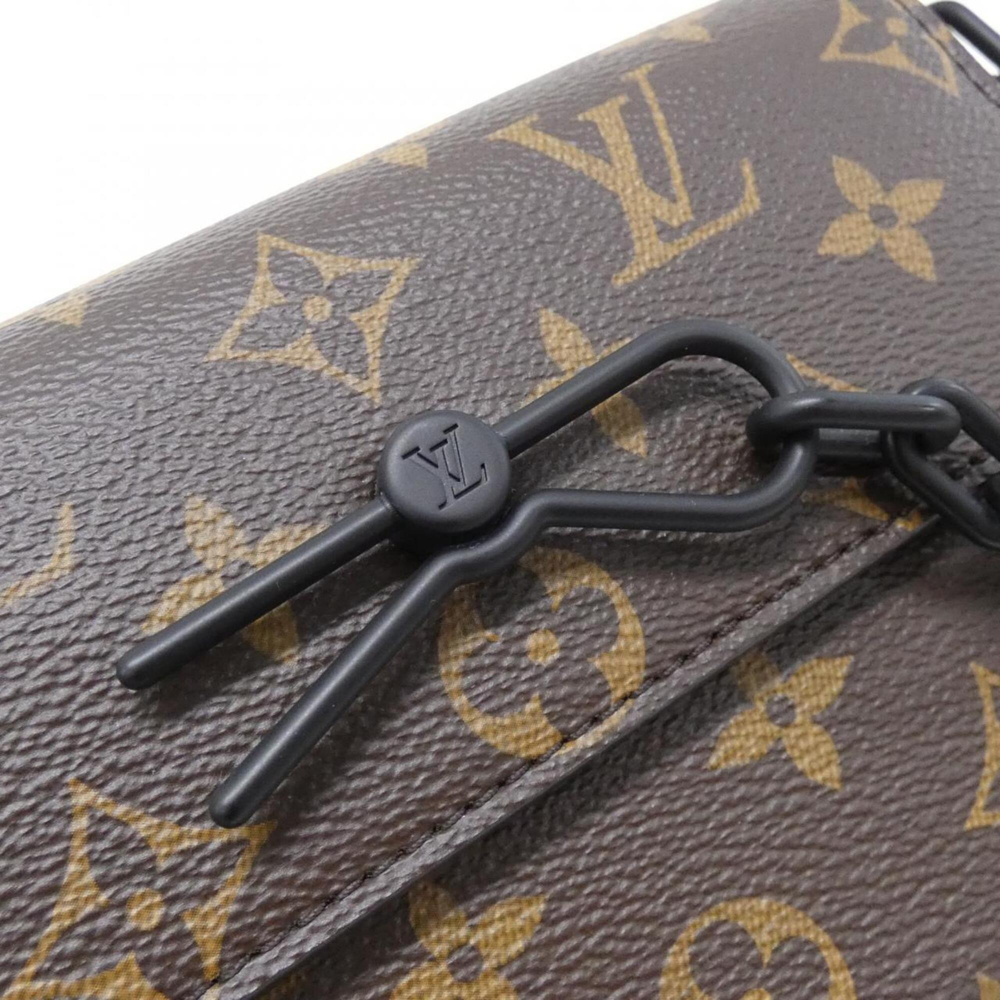 Louis Vuitton Black Marron Coated Canvas Shoulder Bag (Pre-Owned)