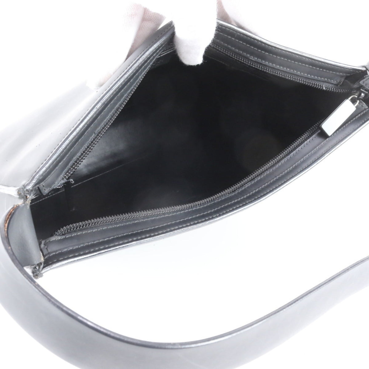 Gucci Black Leather Handbag Shoulder Bag (Pre-Owned)