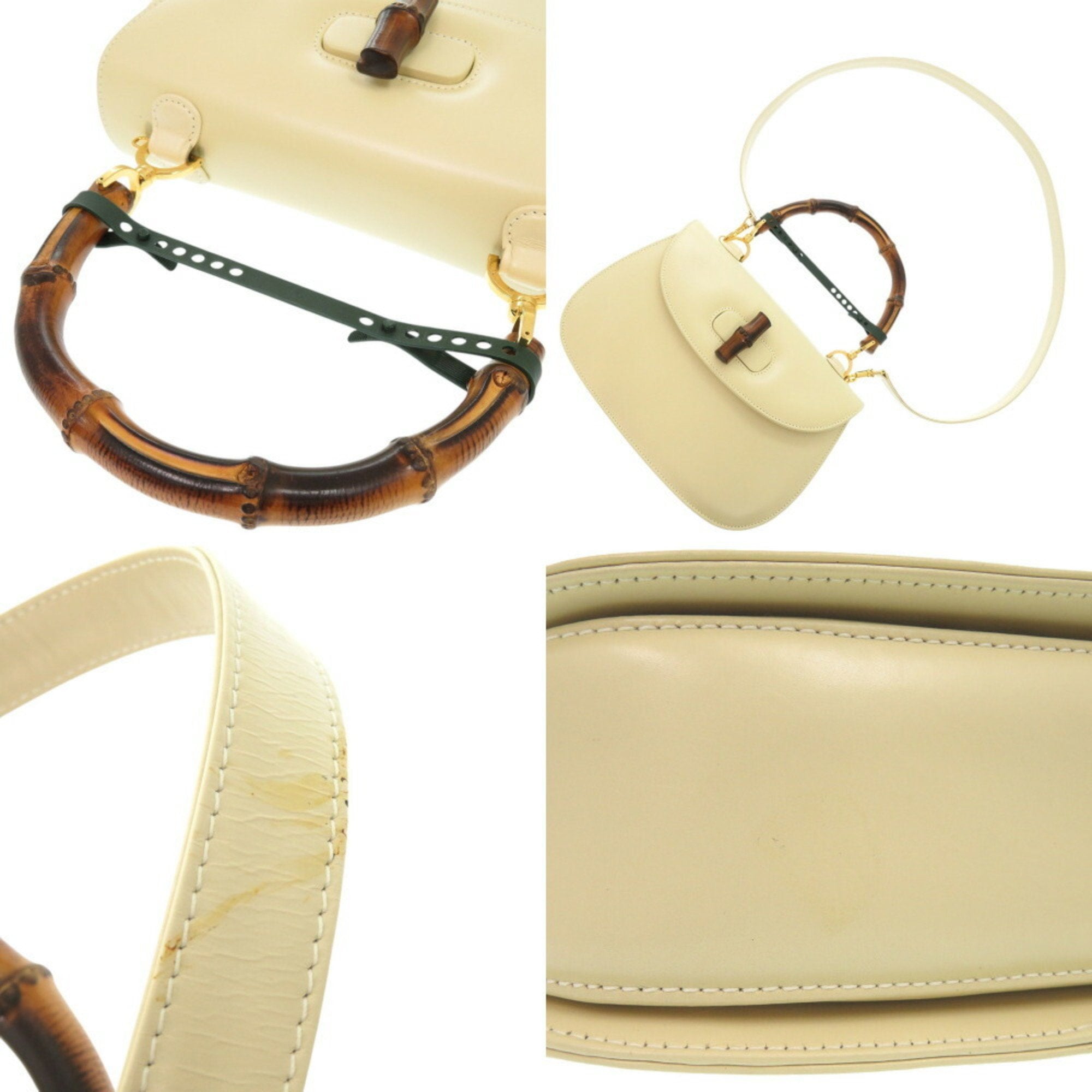 Gucci White Leather Handbag (Pre-Owned)