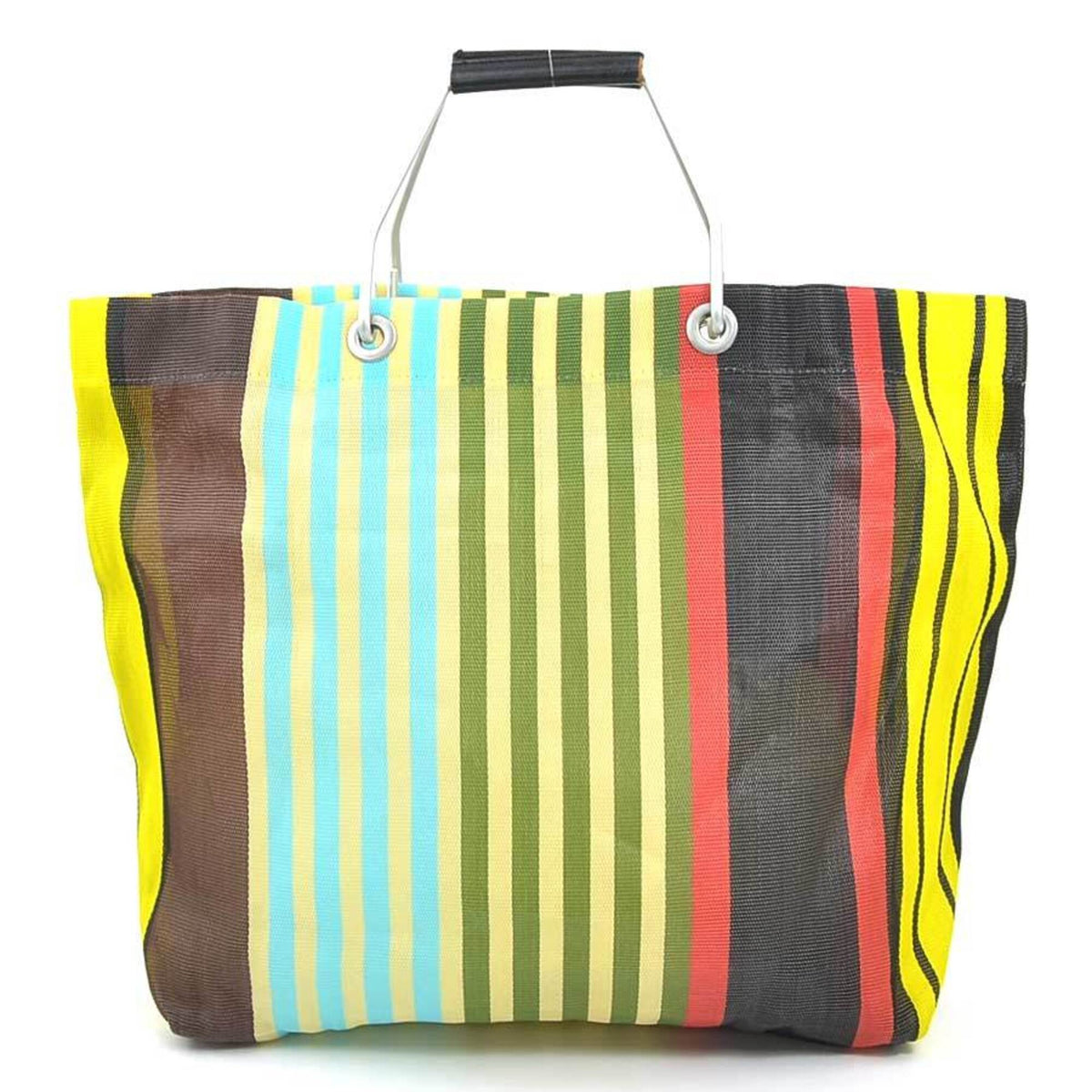 Marni Multi-Color Nylon Leather Aluminum Handbag (Pre-Owned)
