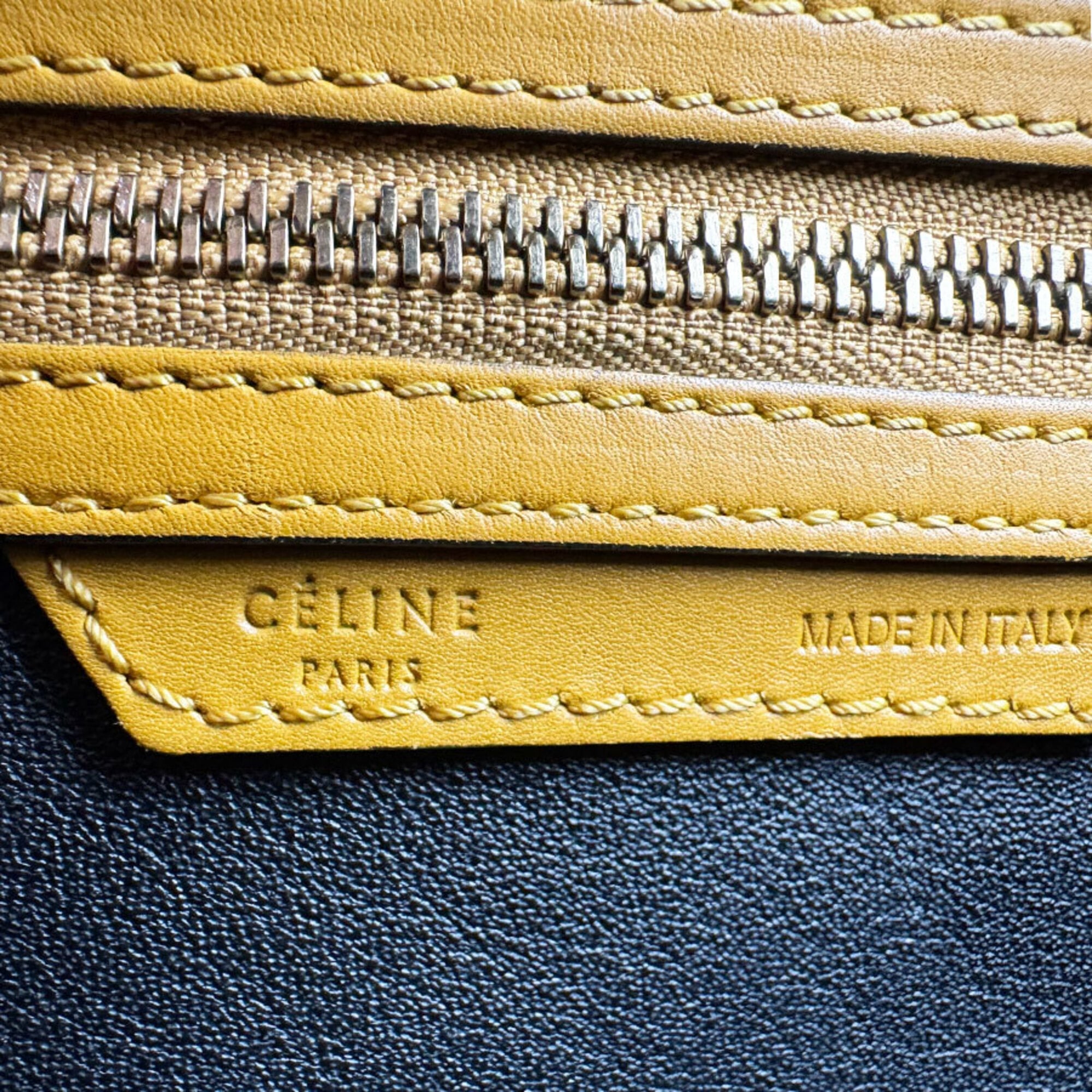 Celine Black Yellow Leather Handbag (Pre-Owned)
