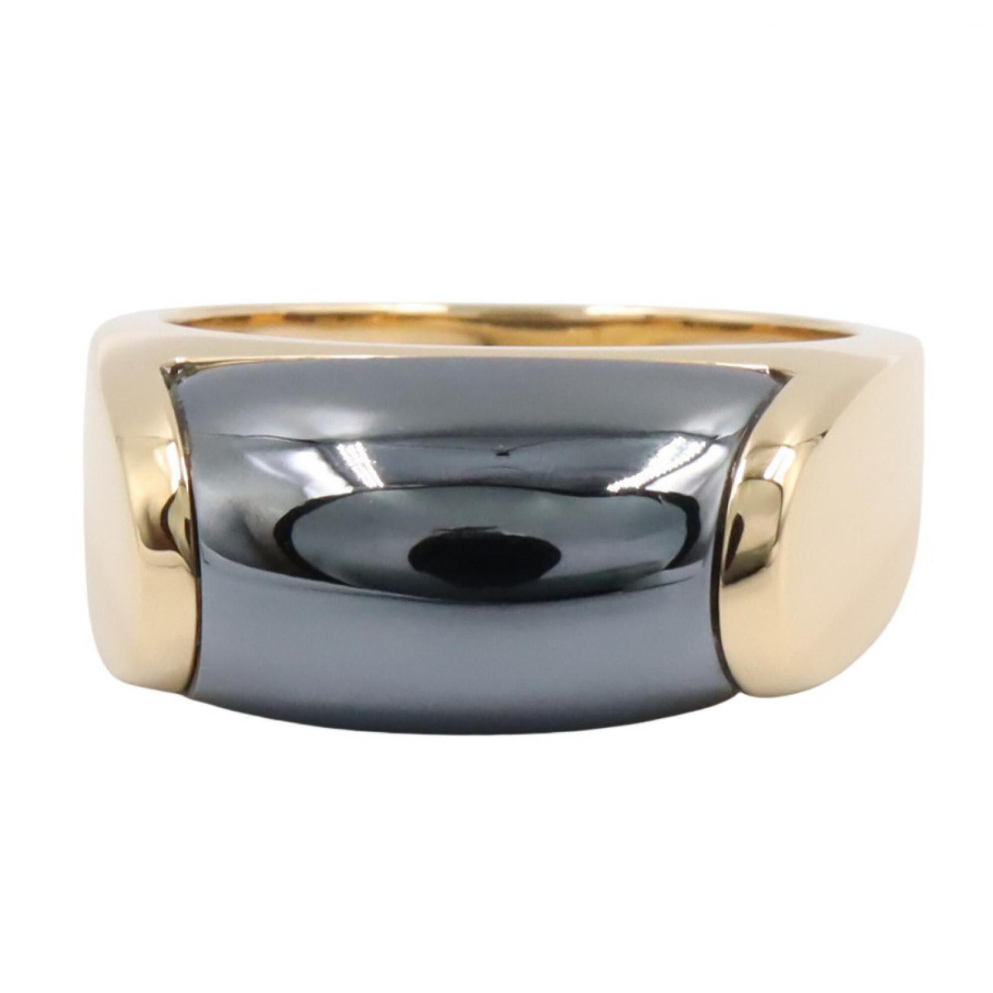 Bvlgari Gold Navy Yellow Gold (18K) Band Ring (Pre-Owned)