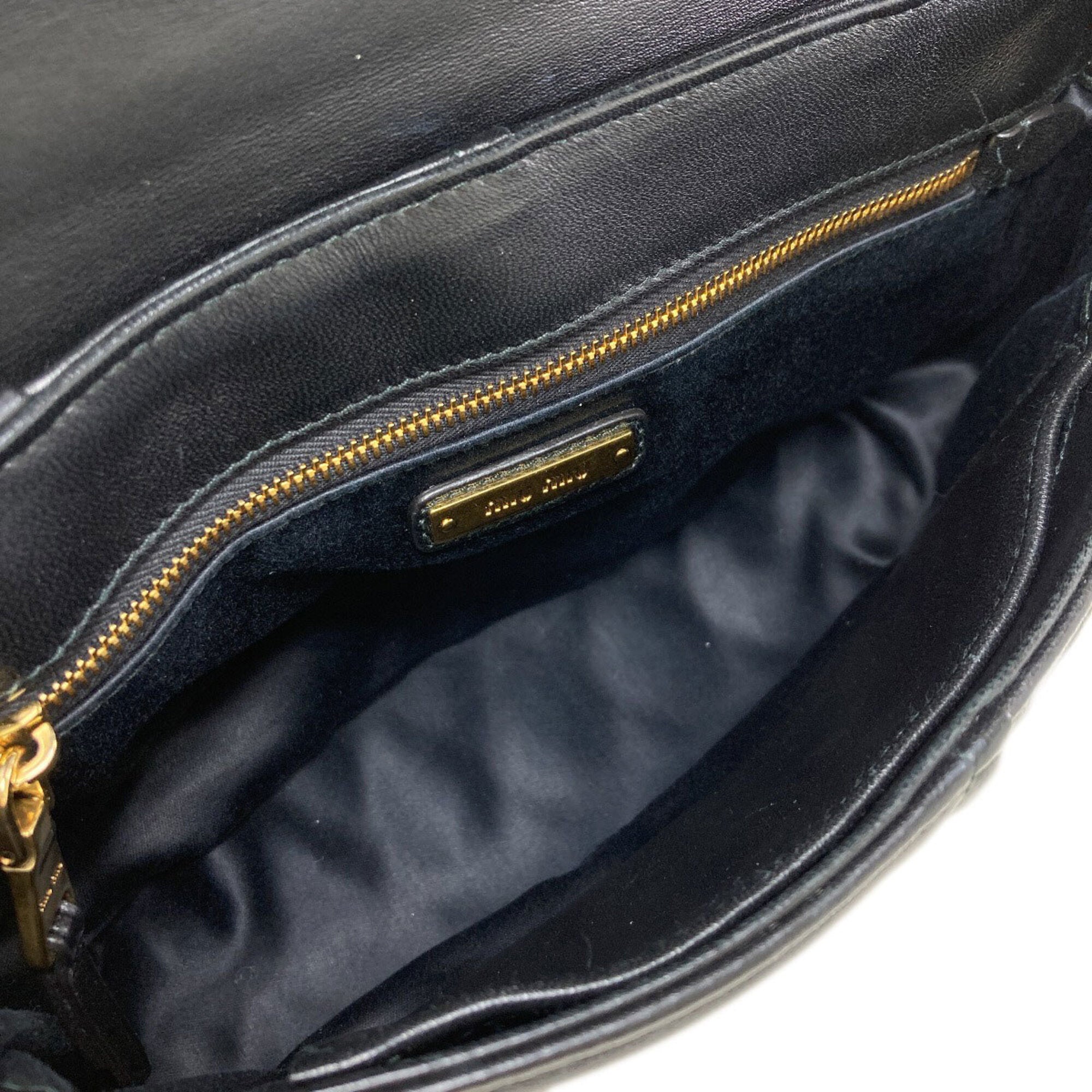 Miu Miu Black Leather Shoulder Bag (Pre-Owned)