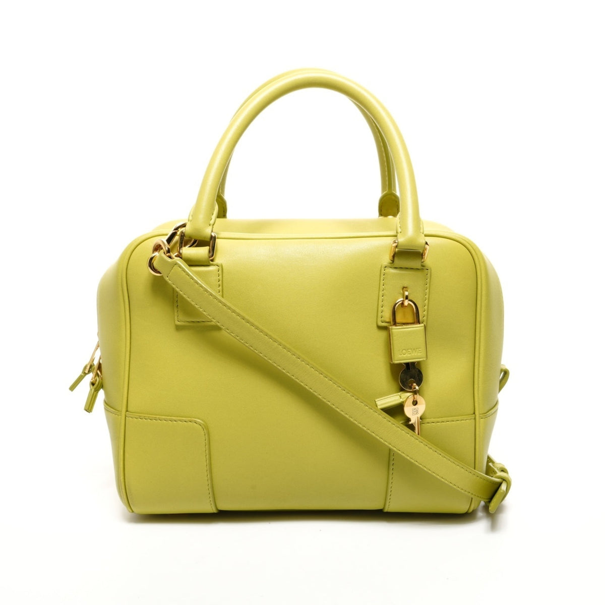 Loewe Amazona Green Leather Handbag (Pre-Owned)