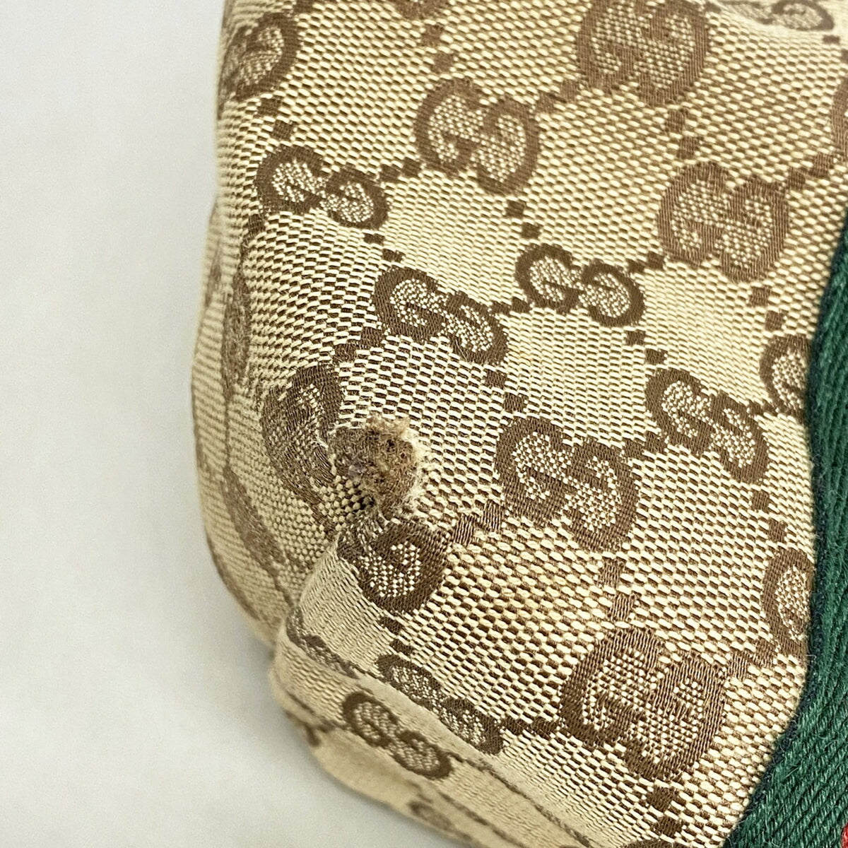 Gucci Beige Brown Canvas Tote Bag (Pre-Owned)