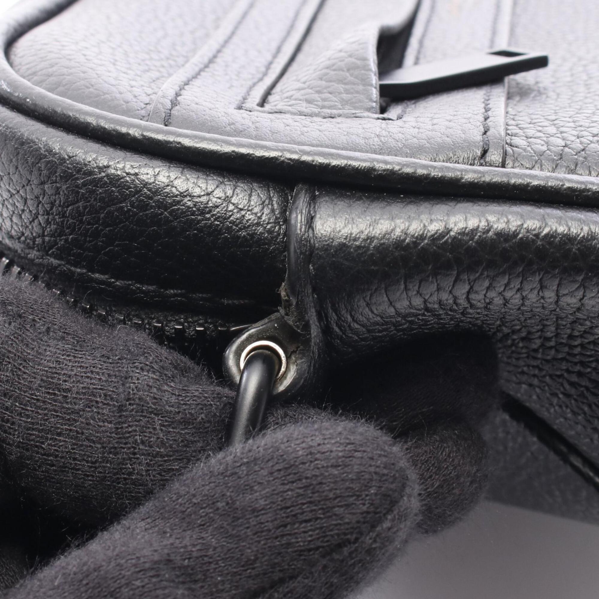 Yves Saint Laurent Black Leather Handbag Shoulder Bag (Pre-Owned)