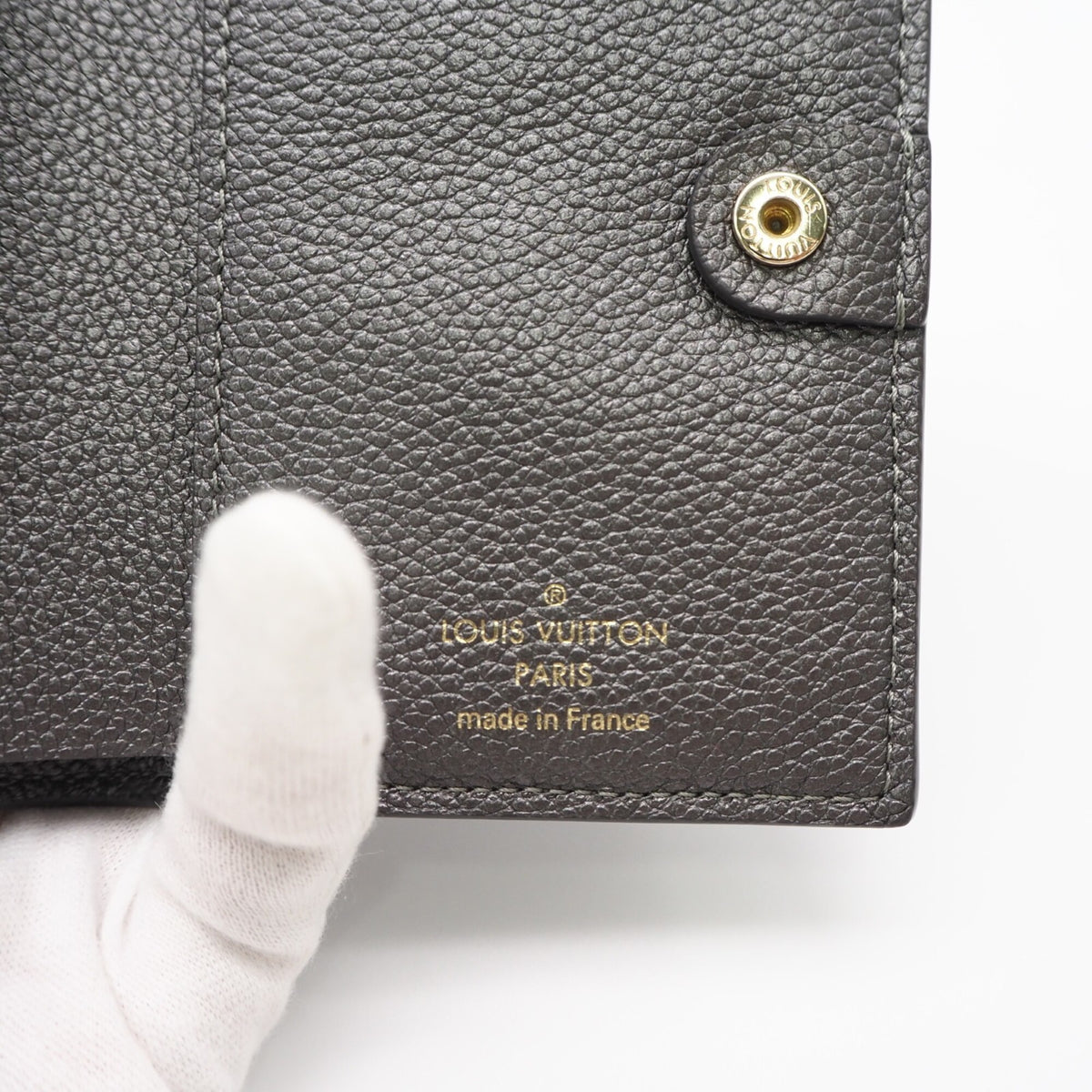 Louis Vuitton Silver Leather Wallet (Bi-Fold) (Pre-Owned)
