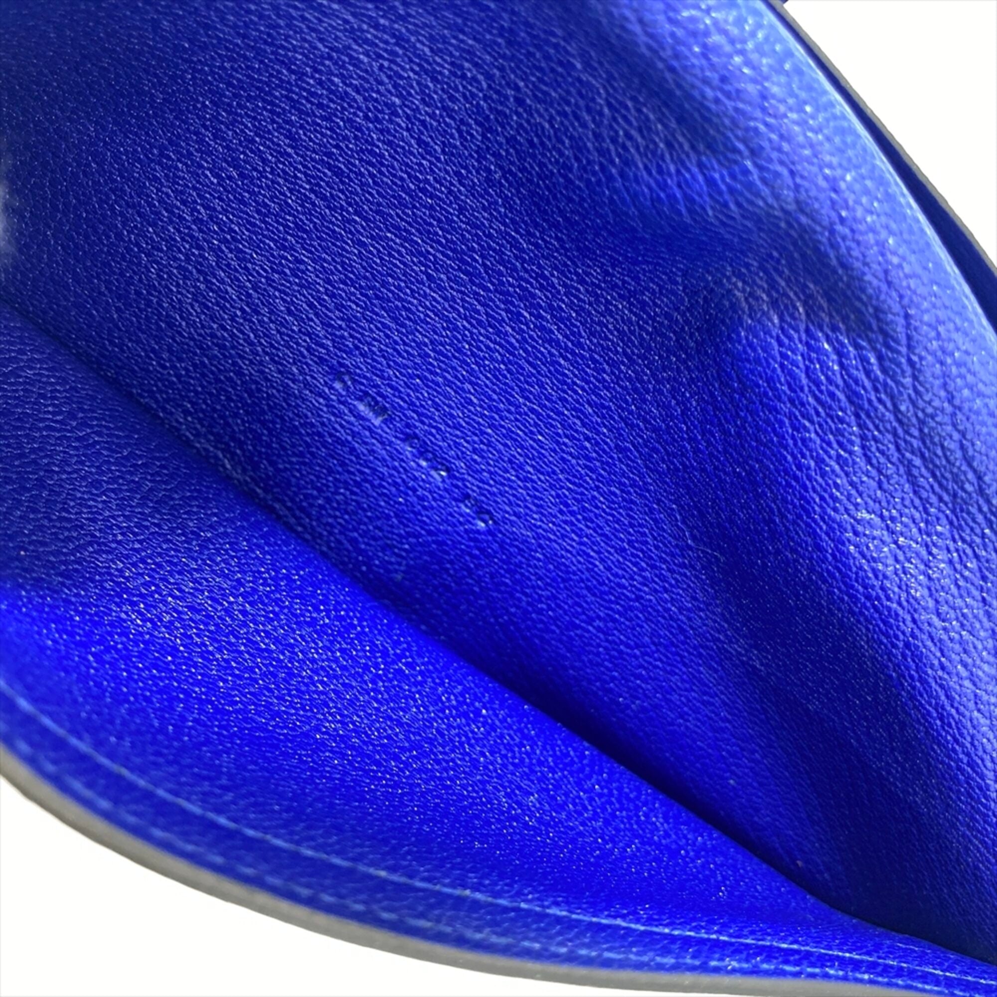 Hermes Blue Chevre Leather Long Wallet (Bi-Fold) (Pre-Owned)
