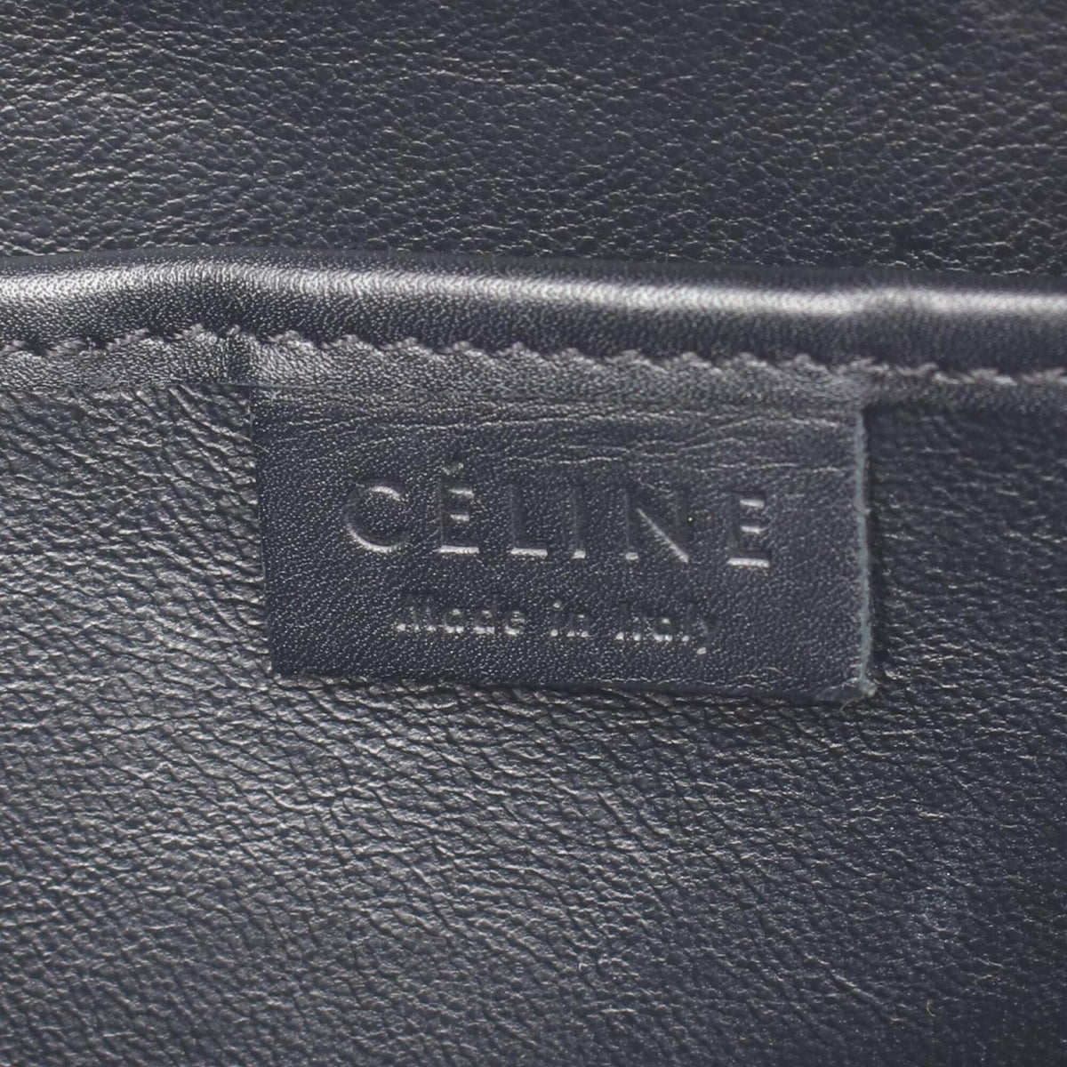 Celine Black White Leather Handbag (Pre-Owned)