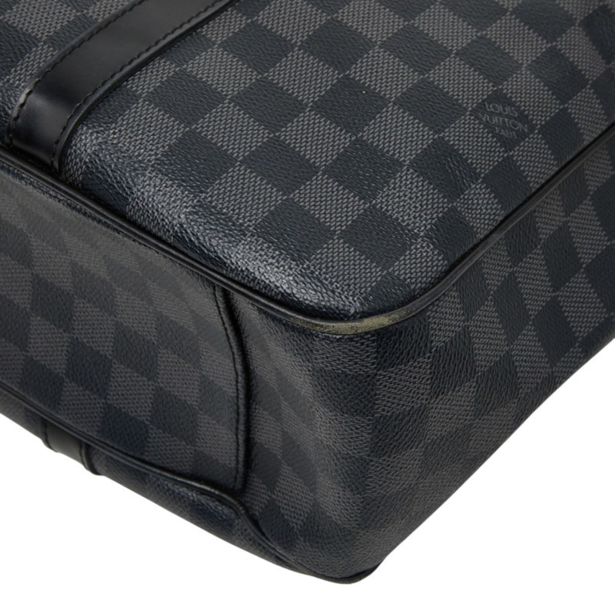 Louis Vuitton Black Pvc Leather Shoulder Bag Tote Bag (Pre-Owned)
