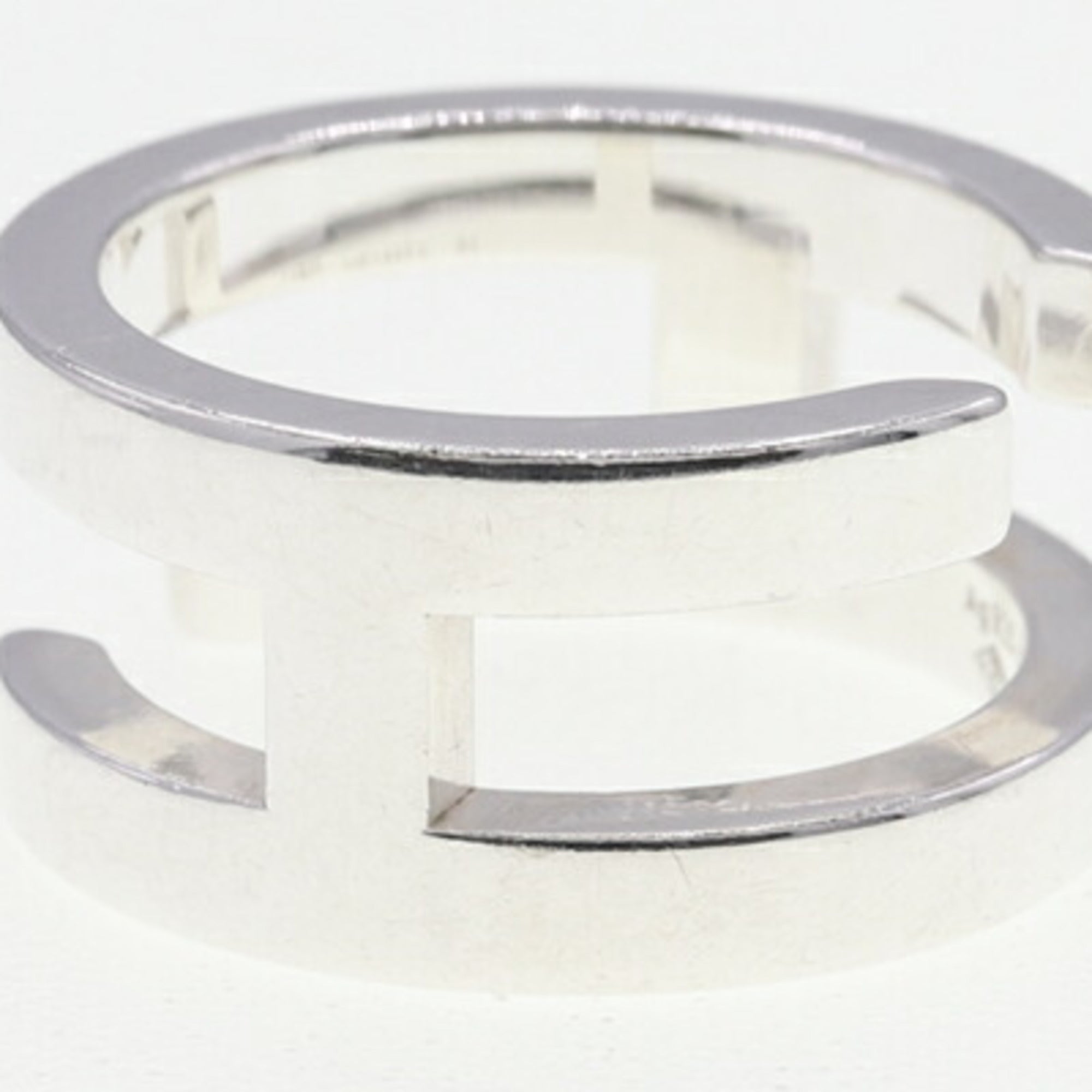 Hermes Sterling Silver 925 Band Ring (Pre-Owned)