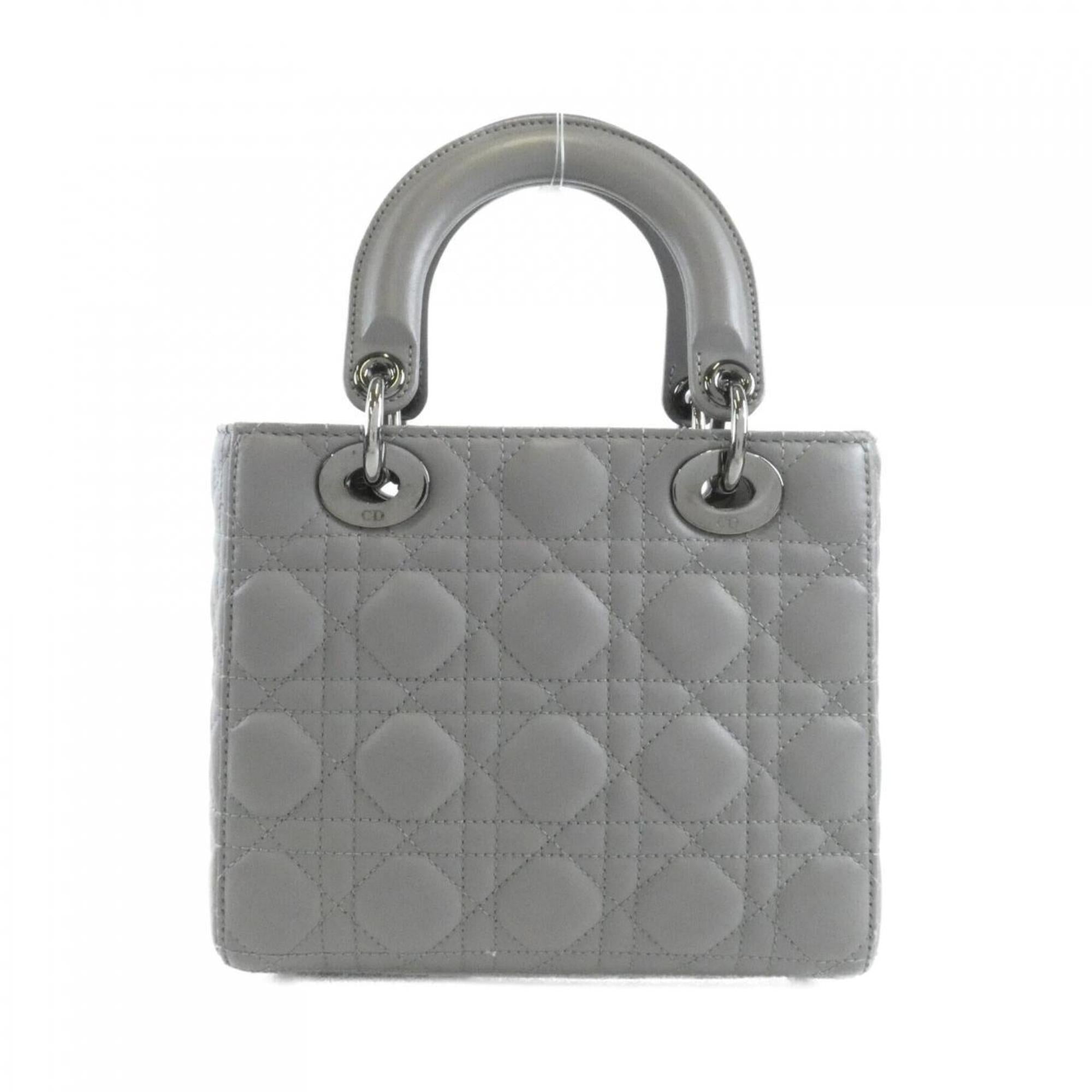 Christian Dior Gray Leather Handbag (Pre-Owned)