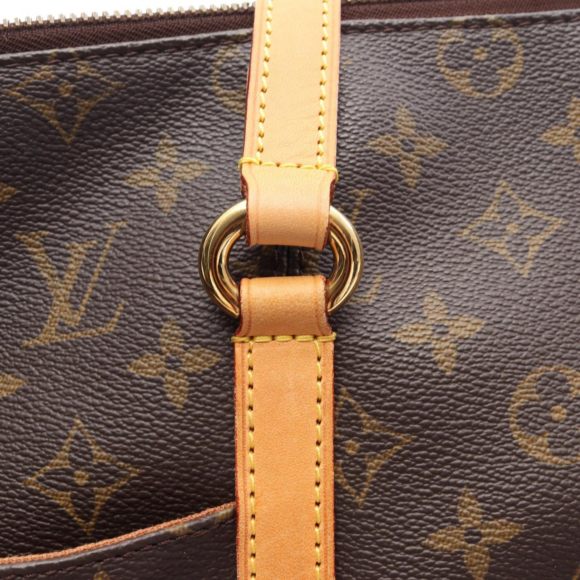 Louis Vuitton Brown Pvc Coated Canvas Leather Handbag Tote Bag (Pre-Owned)