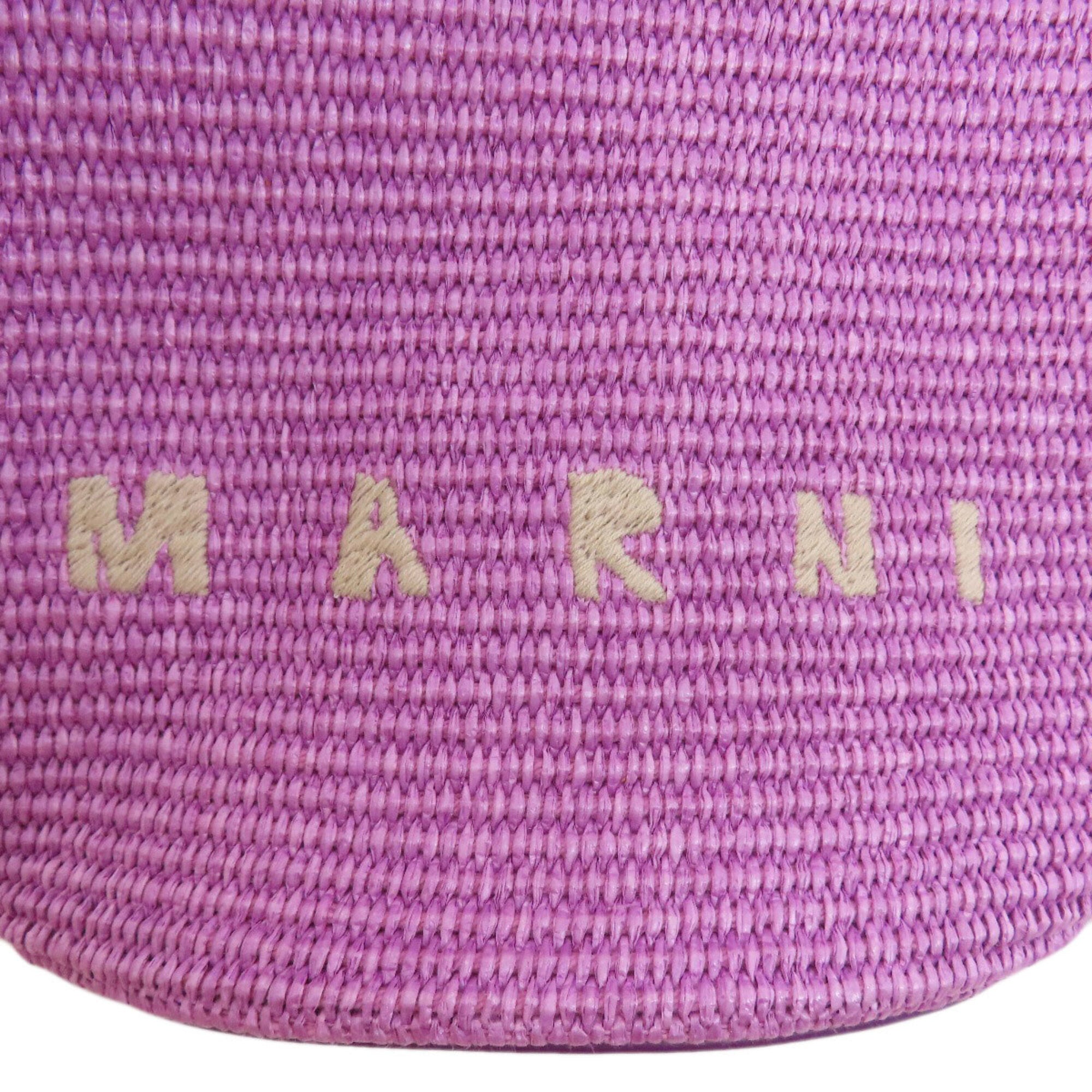 Marni Purple Raffia Leather Handbag (Pre-Owned)