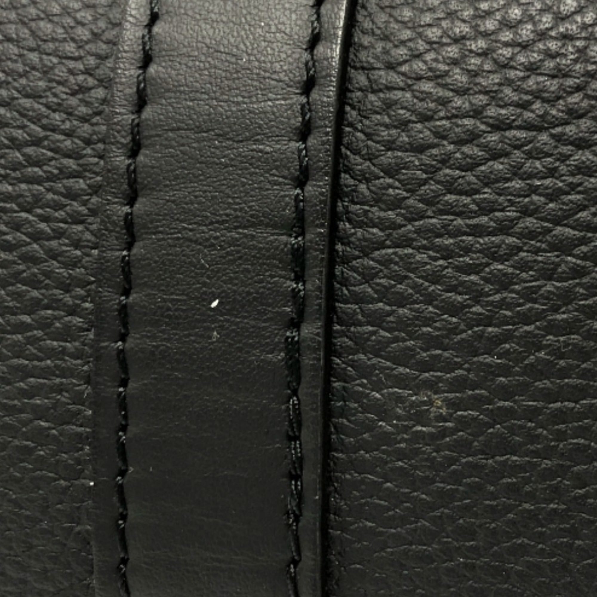 Louis Vuitton Black Leather Boston Bag Shoulder Bag (Pre-Owned)